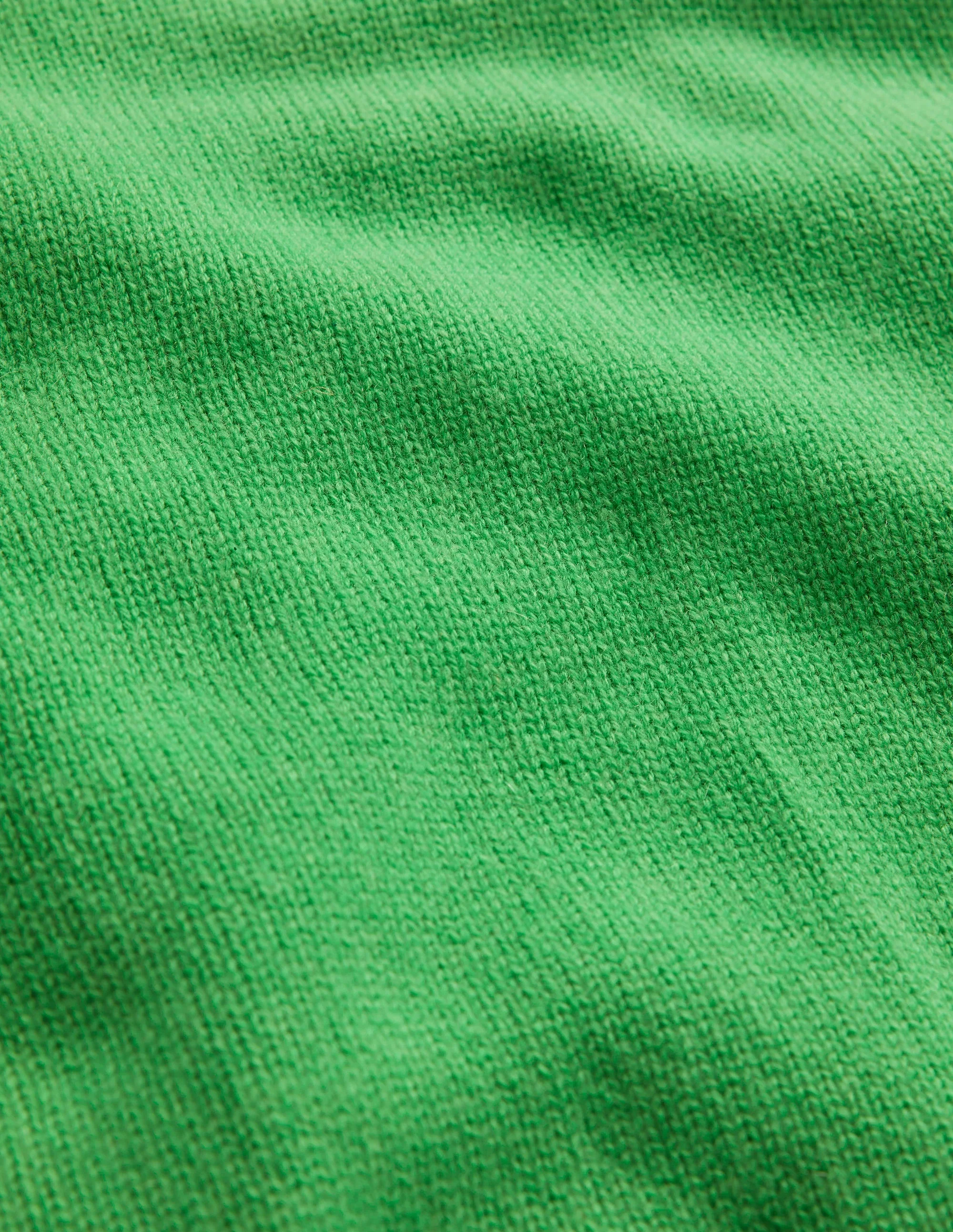 Kaschmirpullover mit geschlitzter Manschette-Strahlendes Grün - Image 7