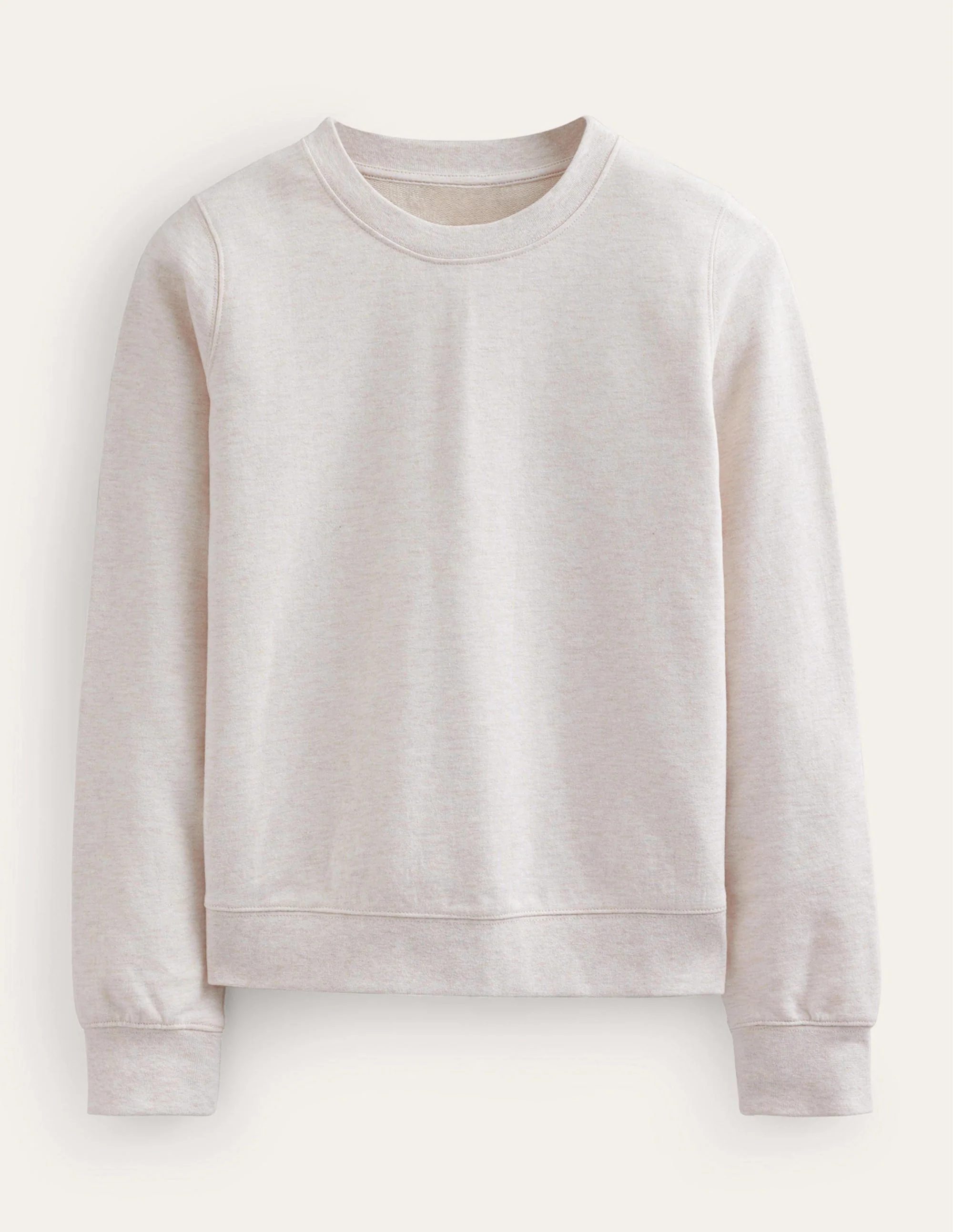 Kastenförmiges Sweatshirt aus tiefem Rippstrick-Haferbeige - Image 5