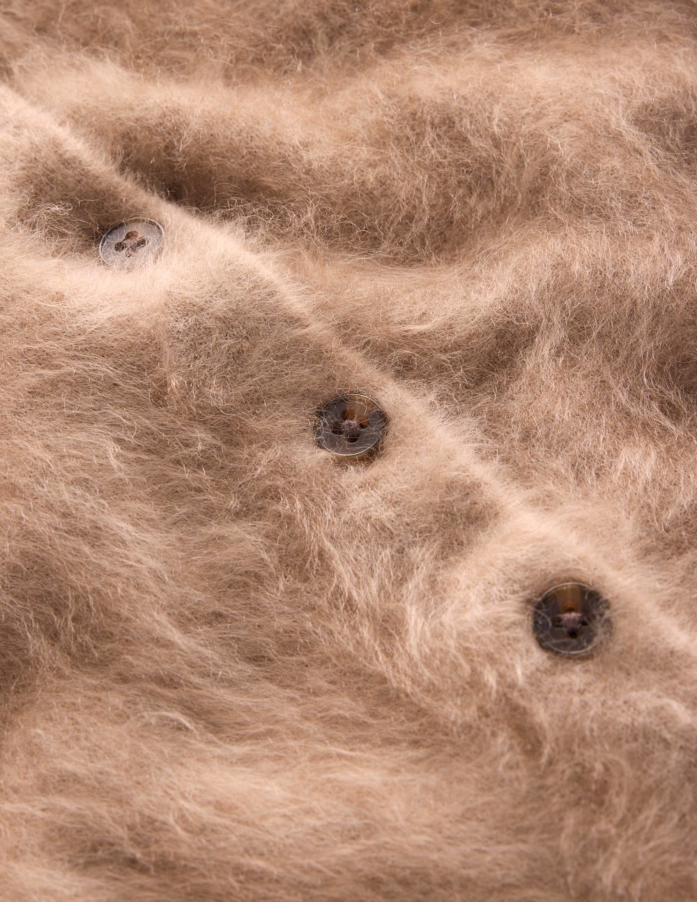 Kat Strickjacke aus gebürstetem Kaschmir-Dunkles Nerzbraun Melange - Image 8