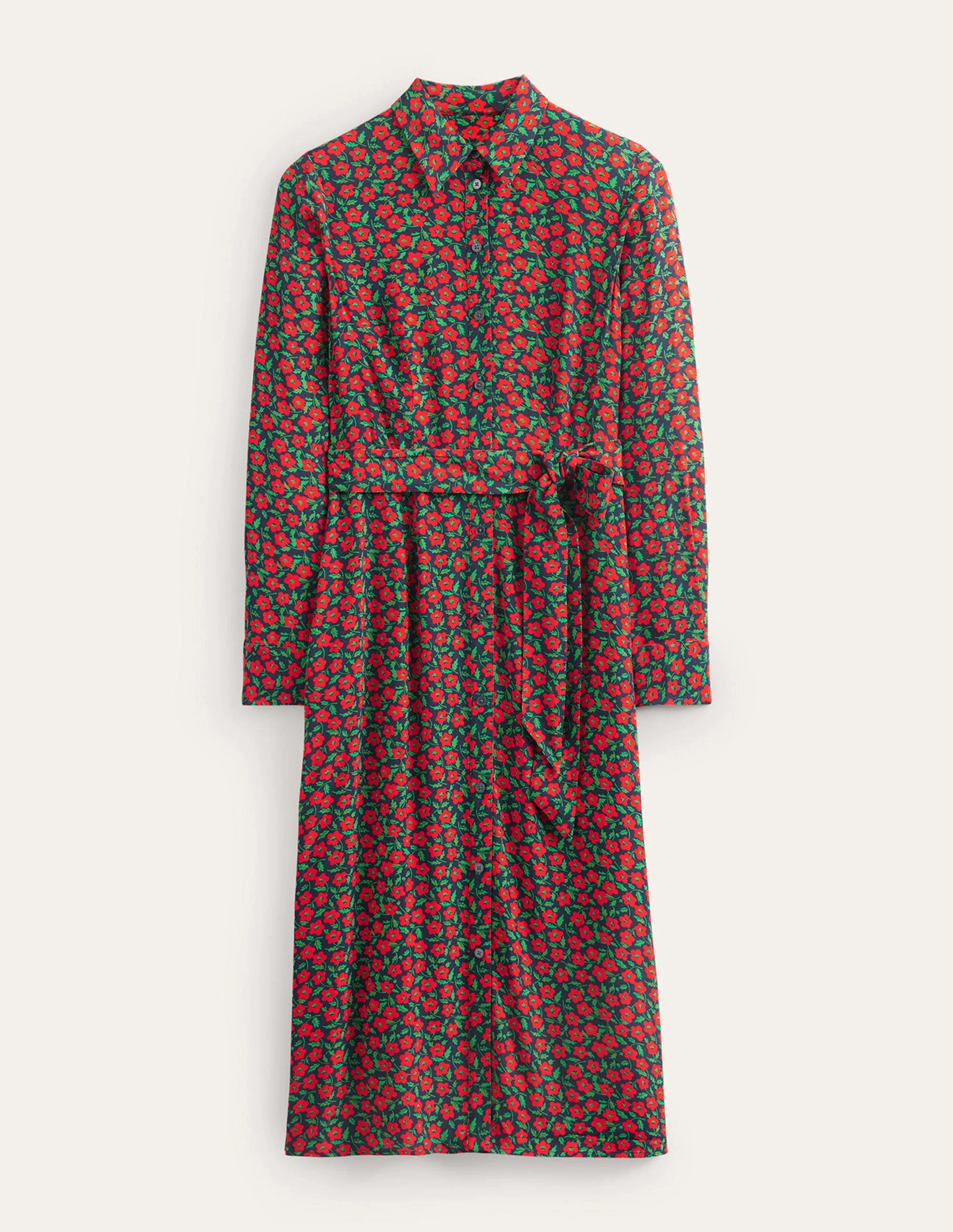 Kate Midi-Hemdblusenkleid-Pepperoni, Blütenblätter - Image 8