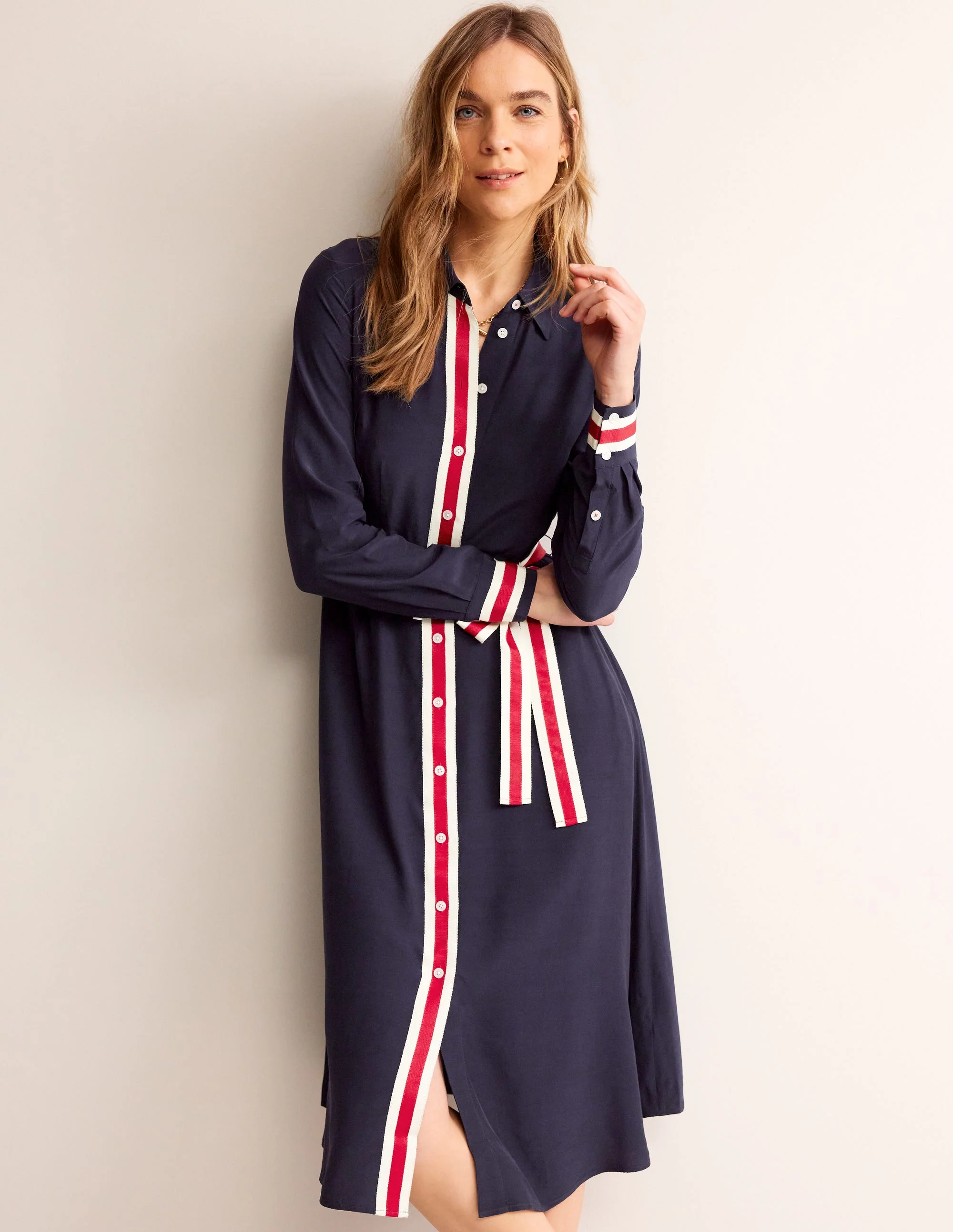 Kate Spitzen-Hemdkleid-Marineblau