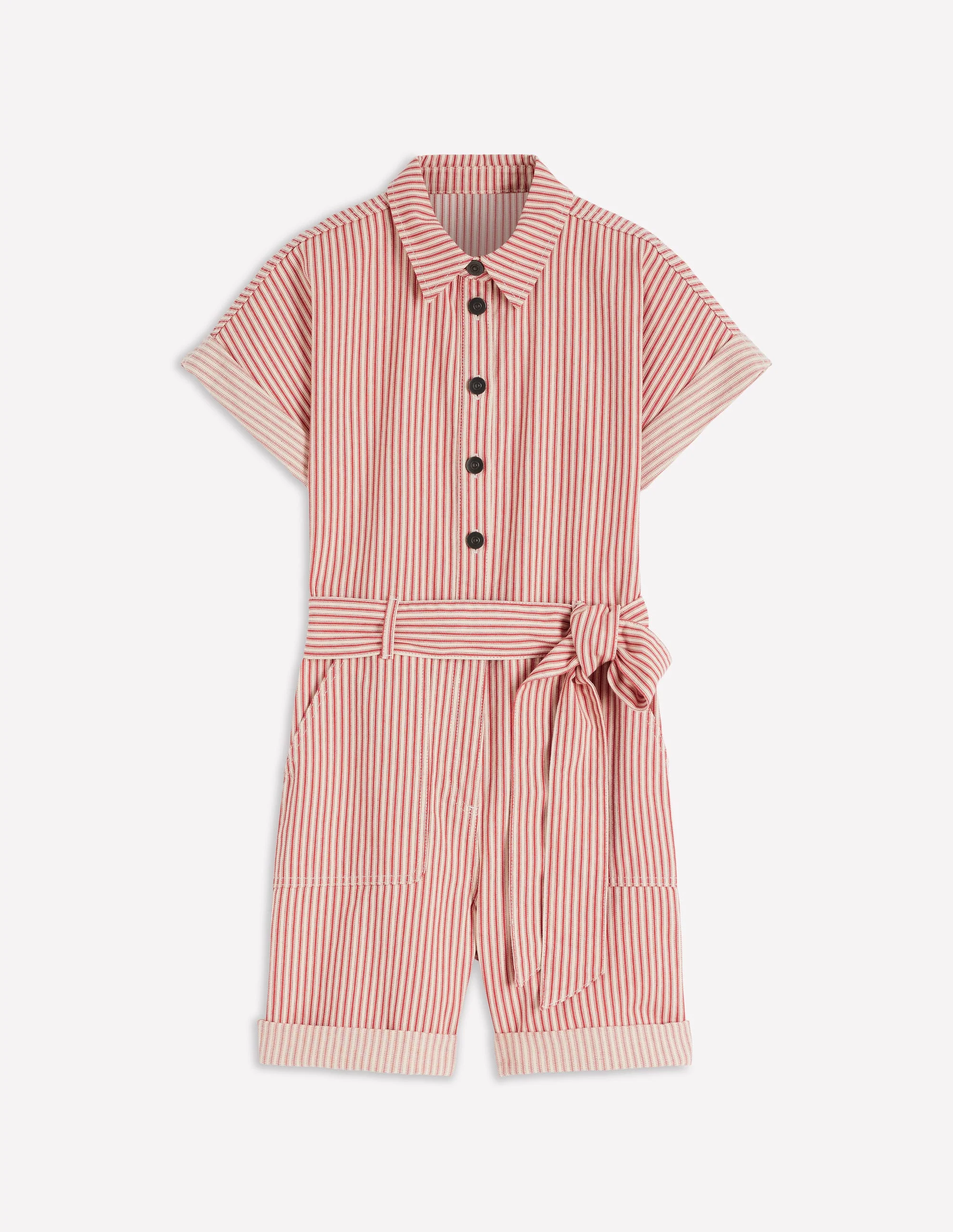 Kay Denim-Jumpsuit-Rot Straßenbahn Streifen - Image 5