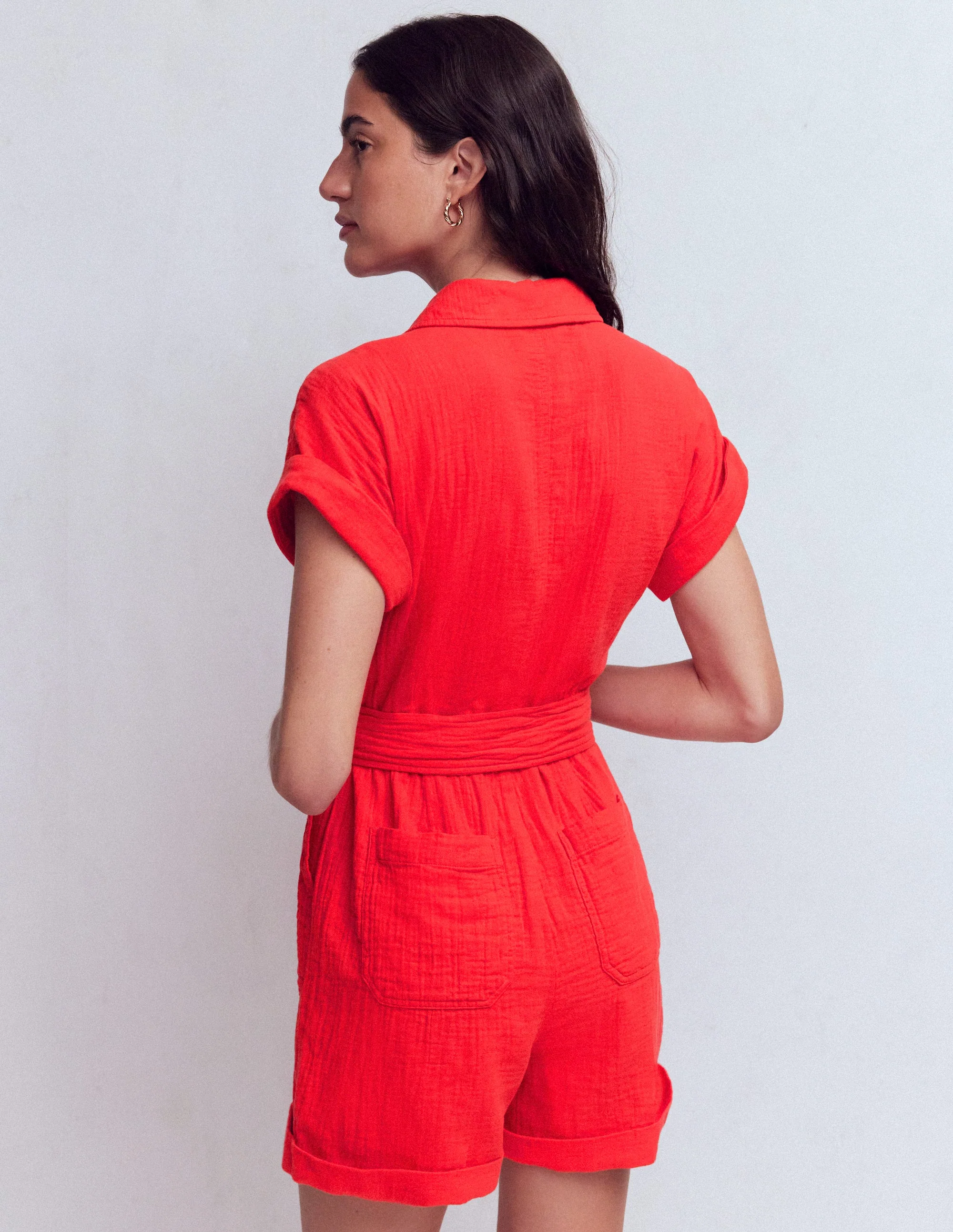 Kay Doppeltuch-Jumpsuit-Mohnblumenrot - Image 3