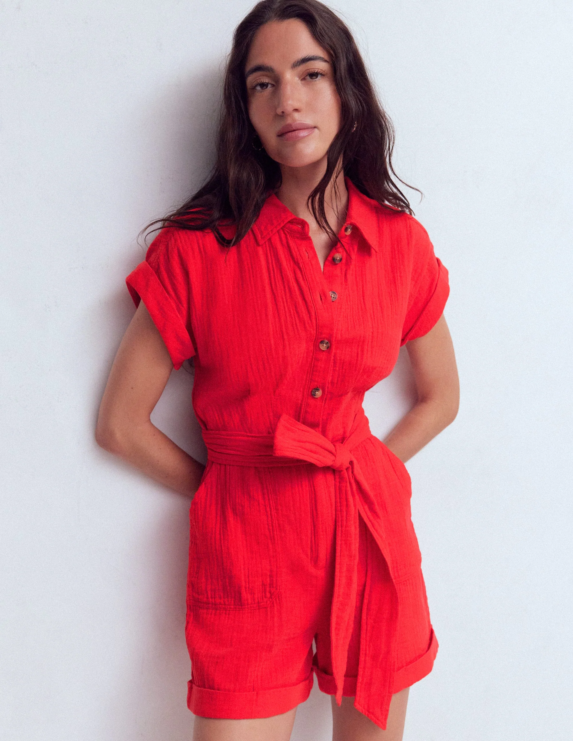Kay Doppeltuch-Jumpsuit-Mohnblumenrot - Image 4