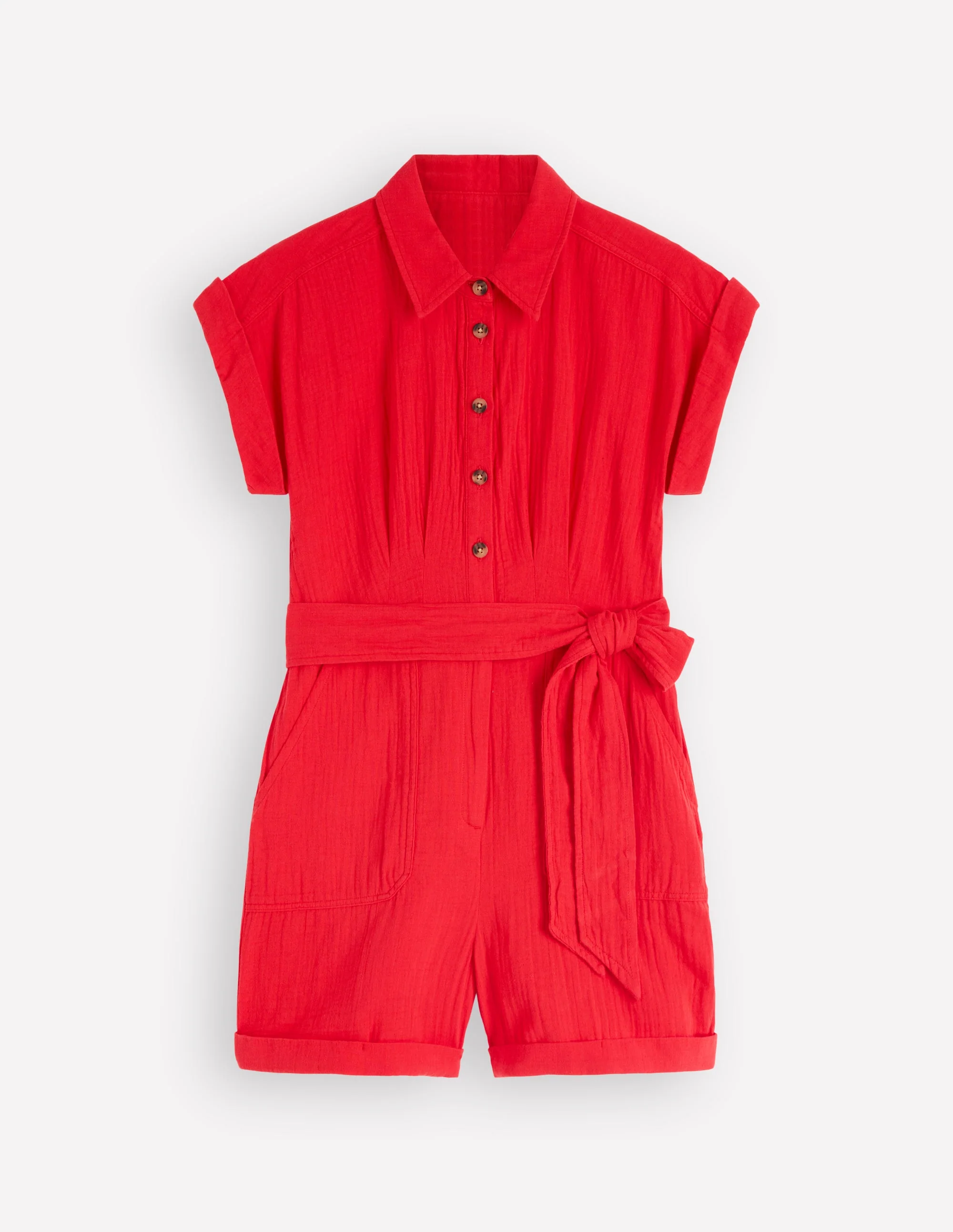 Kay Doppeltuch-Jumpsuit-Mohnblumenrot - Image 5