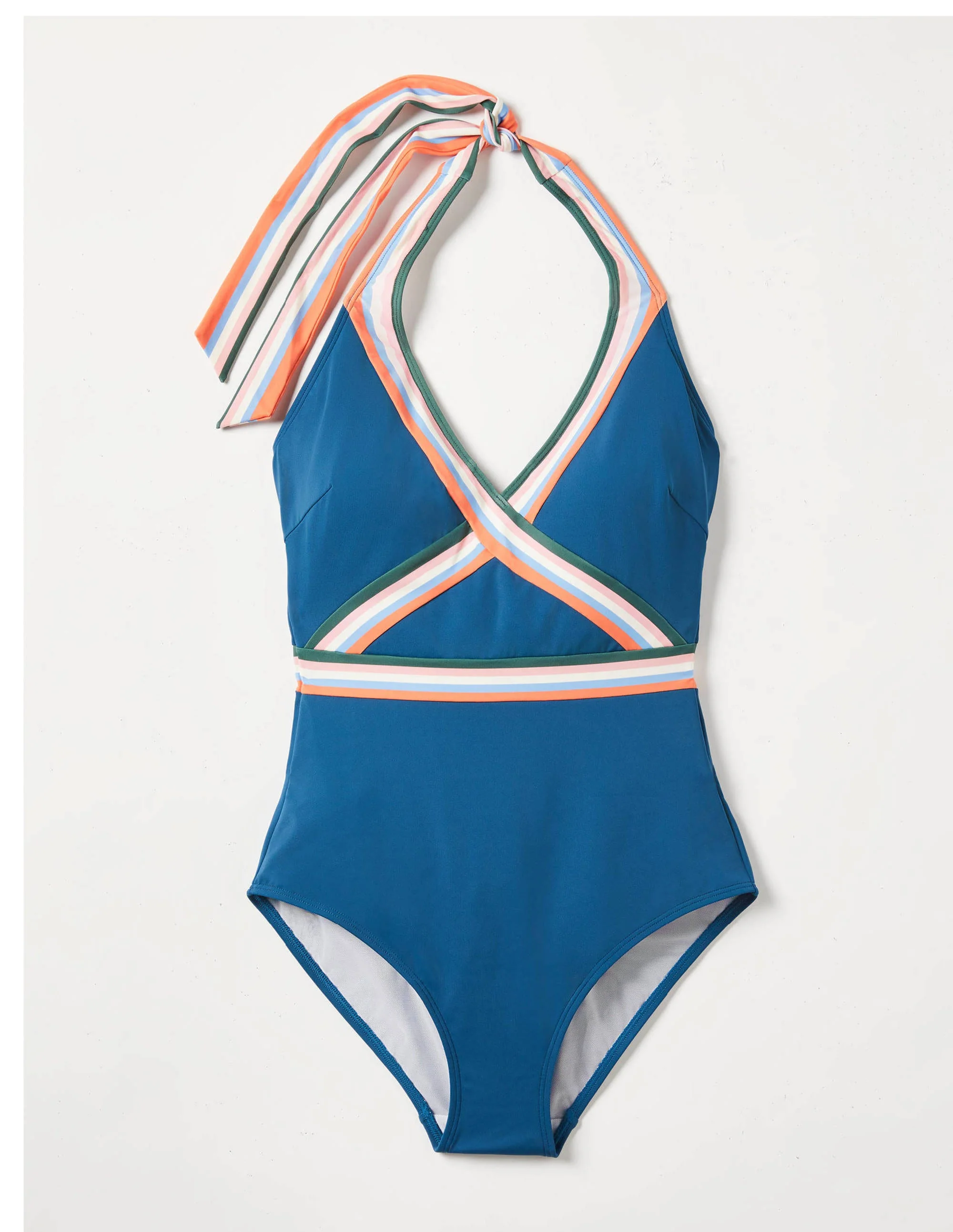 Kefalonia Neckholder-Badeanzug-Ozeanblau, Regenbogen - Image 7