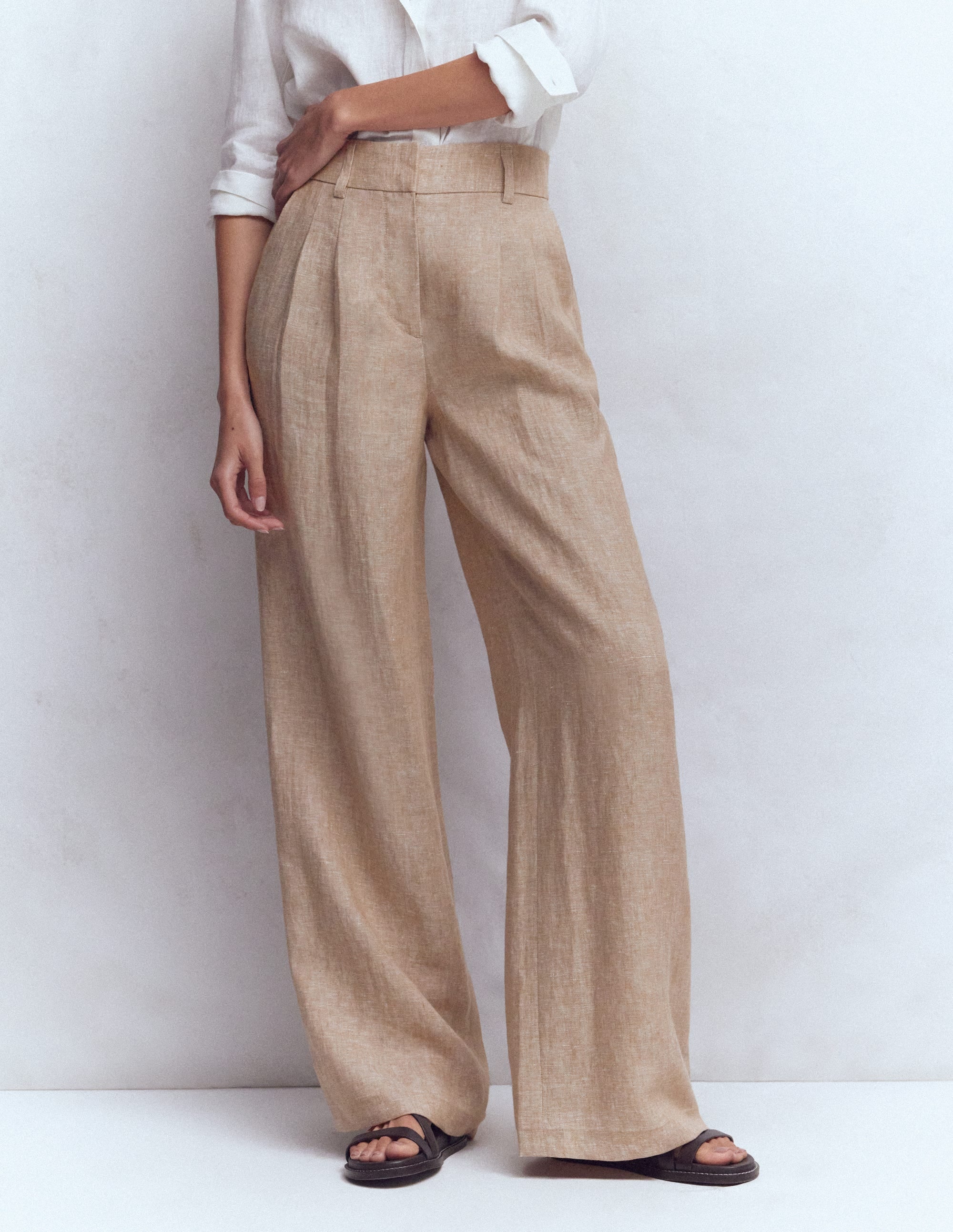 Kensington Leinenhose-Cappuccino Chambray - Image 4