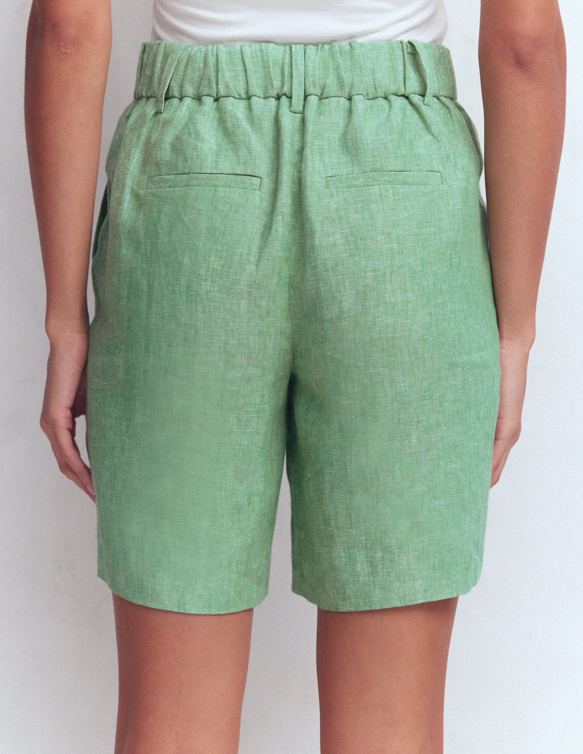 Kensington Leinenshorts-Aloe-Grün Chambray - Image 3