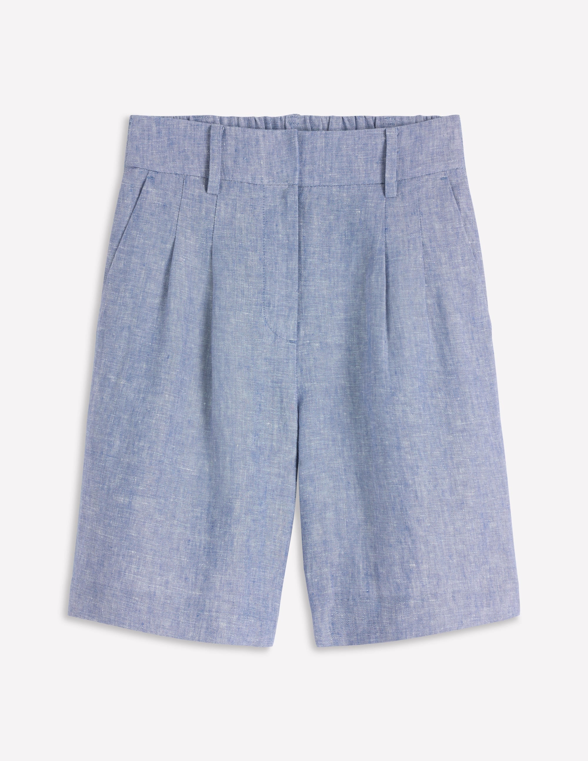 Kensington Leinenshorts-Blauer Faux Uni - Image 6
