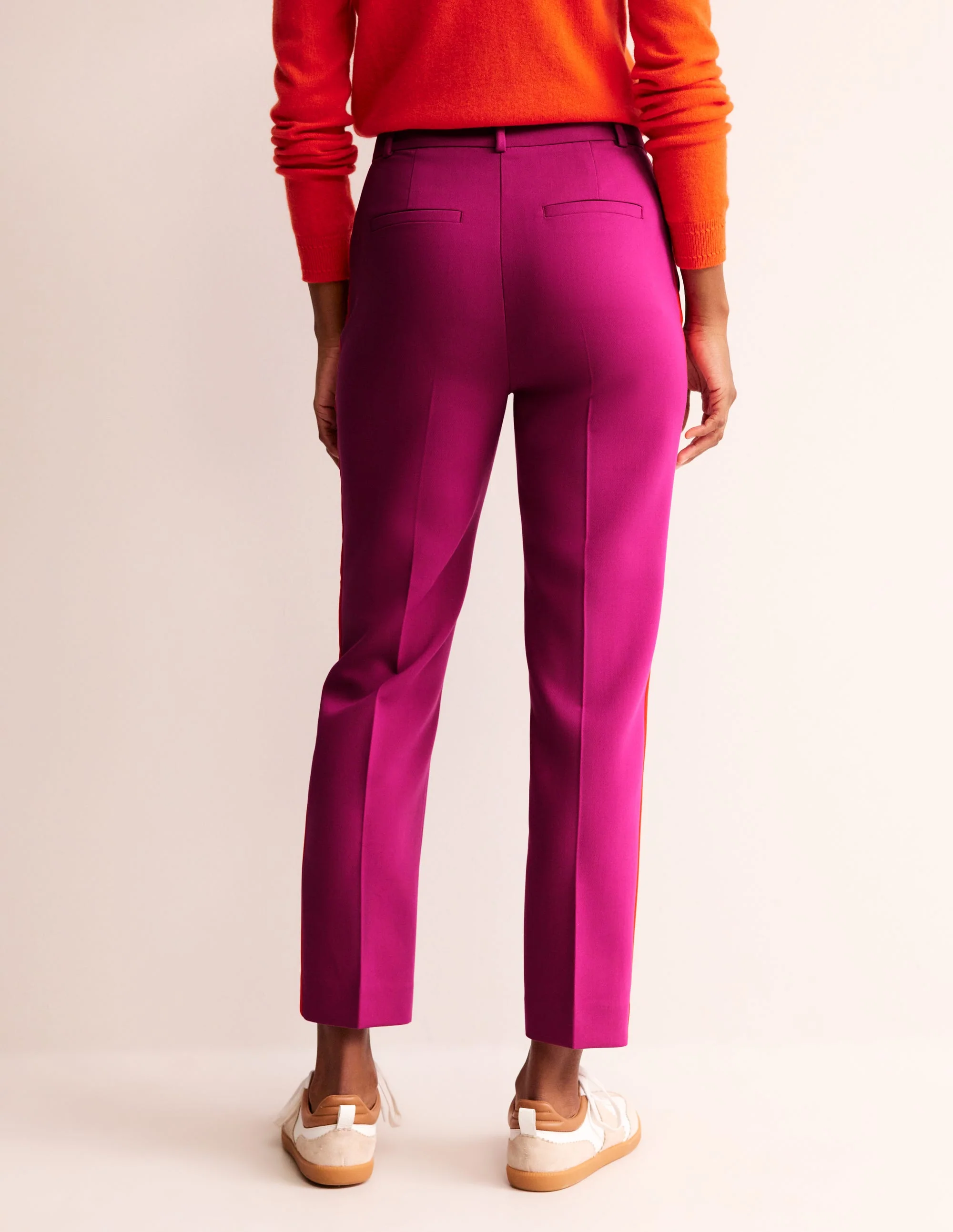 Kew Hose mit seitlichen Streifen-Rosa-Violett, Roter Streifen - Image 3