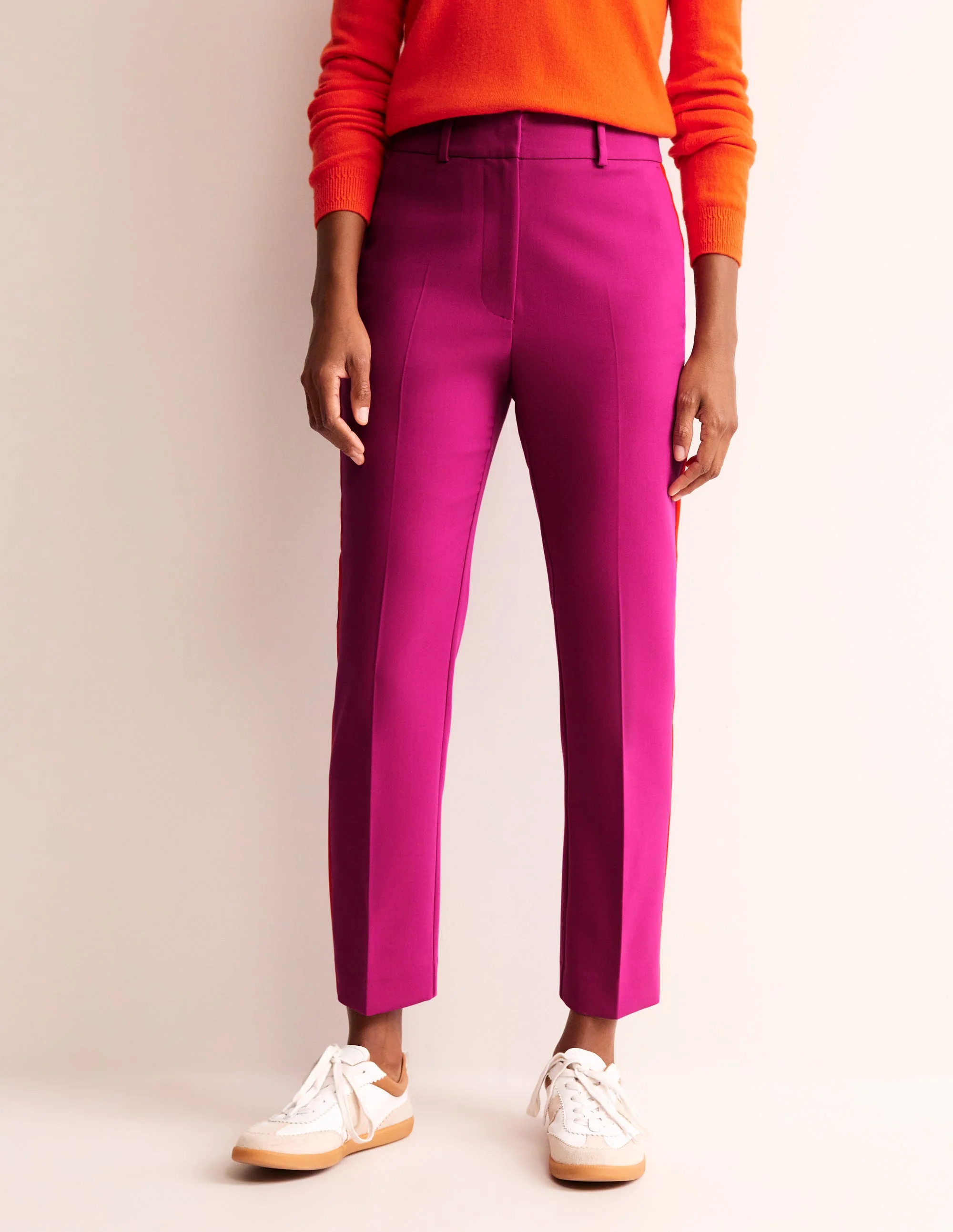 Kew Hose mit seitlichen Streifen-Rosa-Violett, Roter Streifen - Image 4