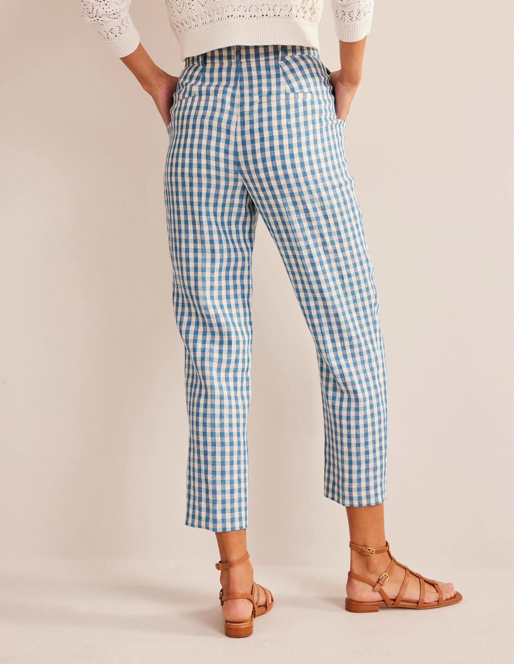 Kew Leinenhose-Kariert - Image 3