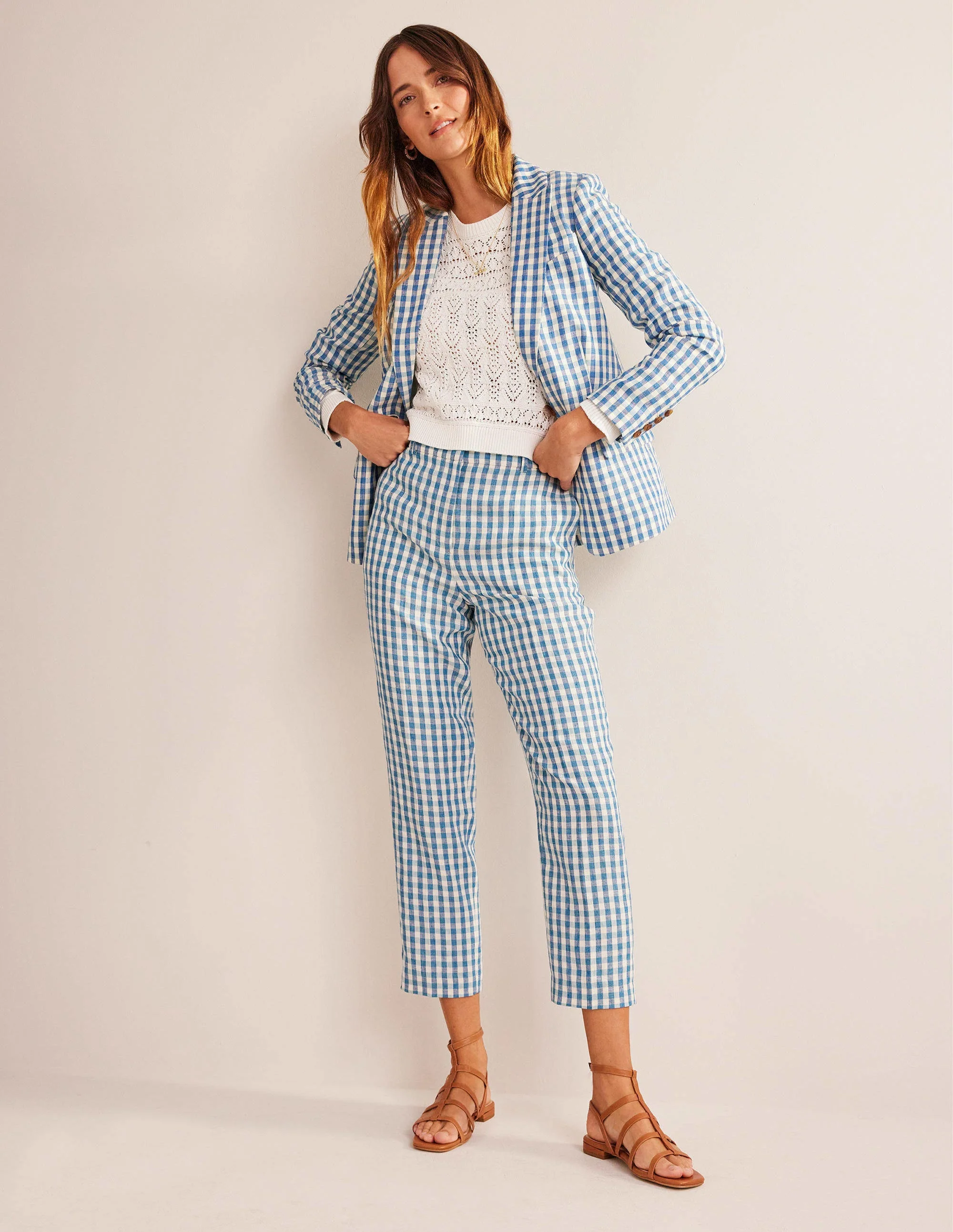 Kew Leinenhose-Kariert - Image 5