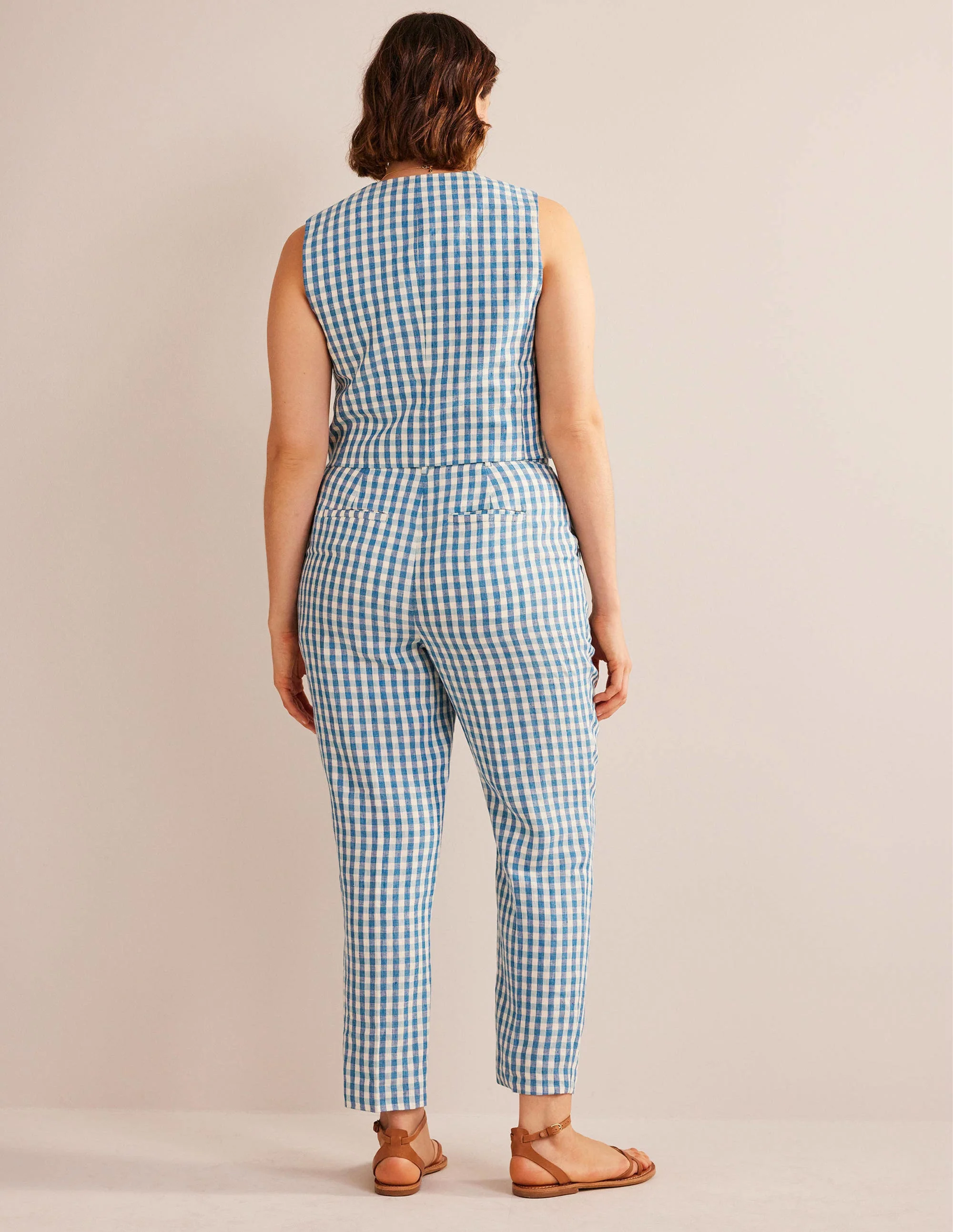 Kew Leinenhose-Kariert - Image 7