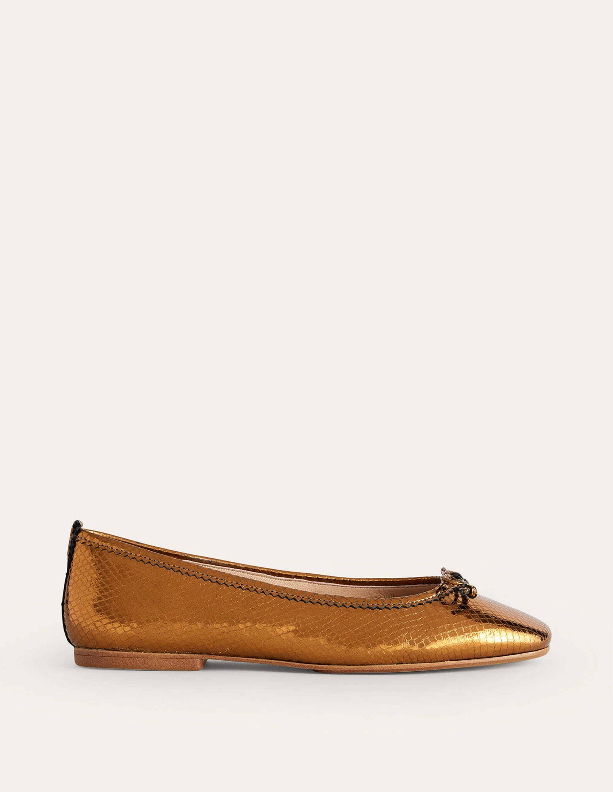 Kitty Ballerinas mit flexibler Sohle-Bronze Metallic Schlange - Image 2