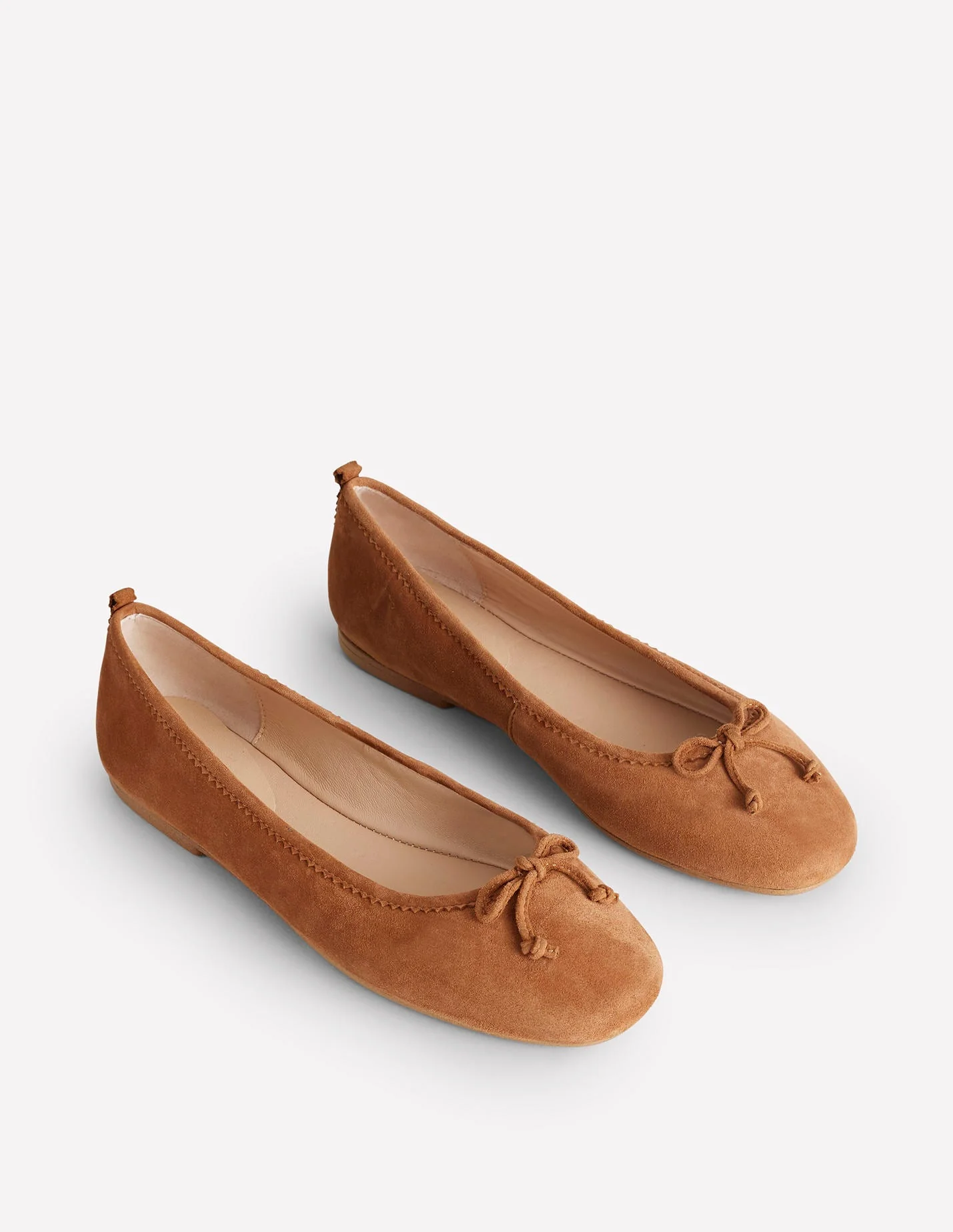 Kitty Ballerinas mit flexibler Sohle-Hellbraun Veloursleder - Image 3