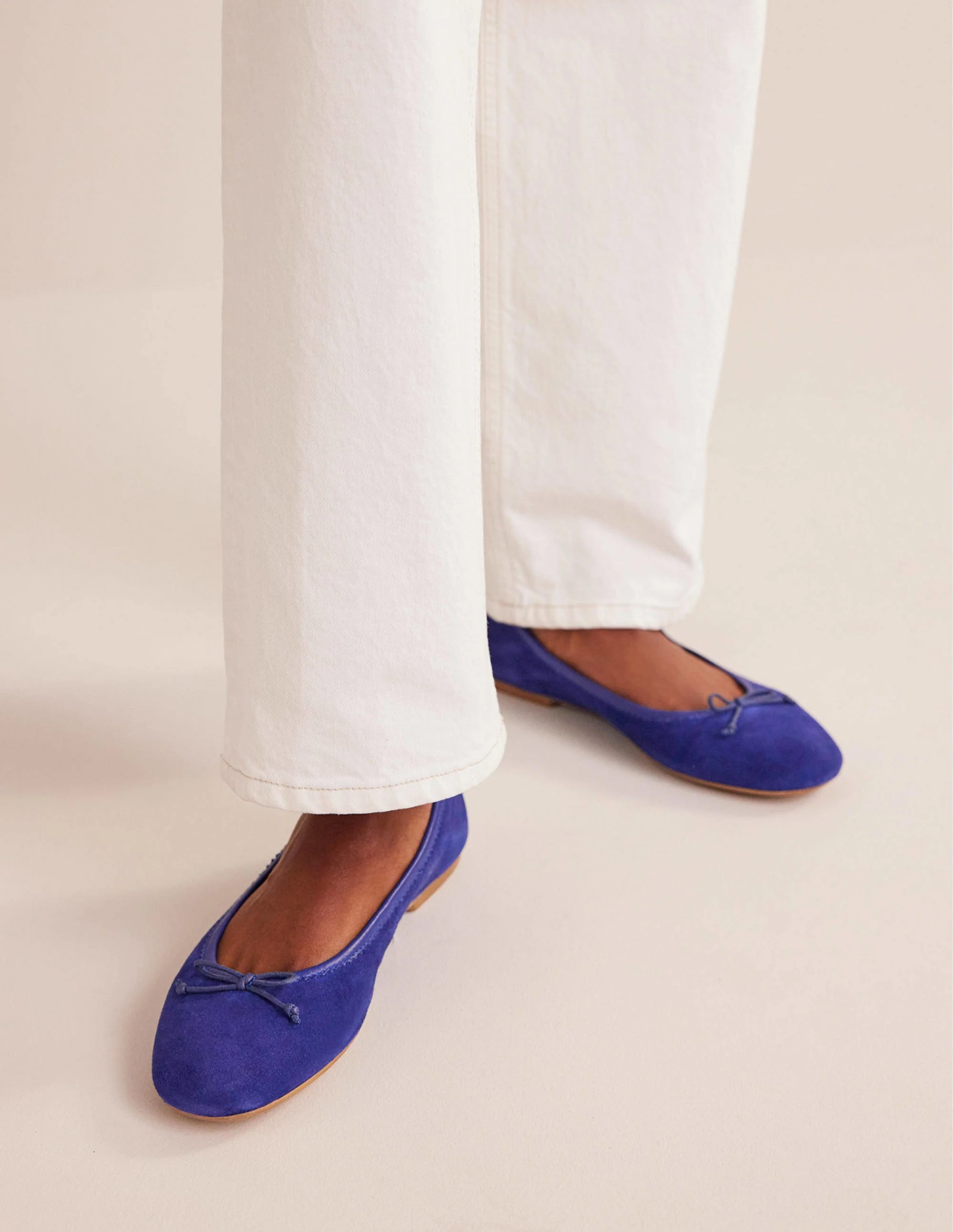 Kitty Ballerinas mit flexibler Sohle-Lapisblau Veloursleder