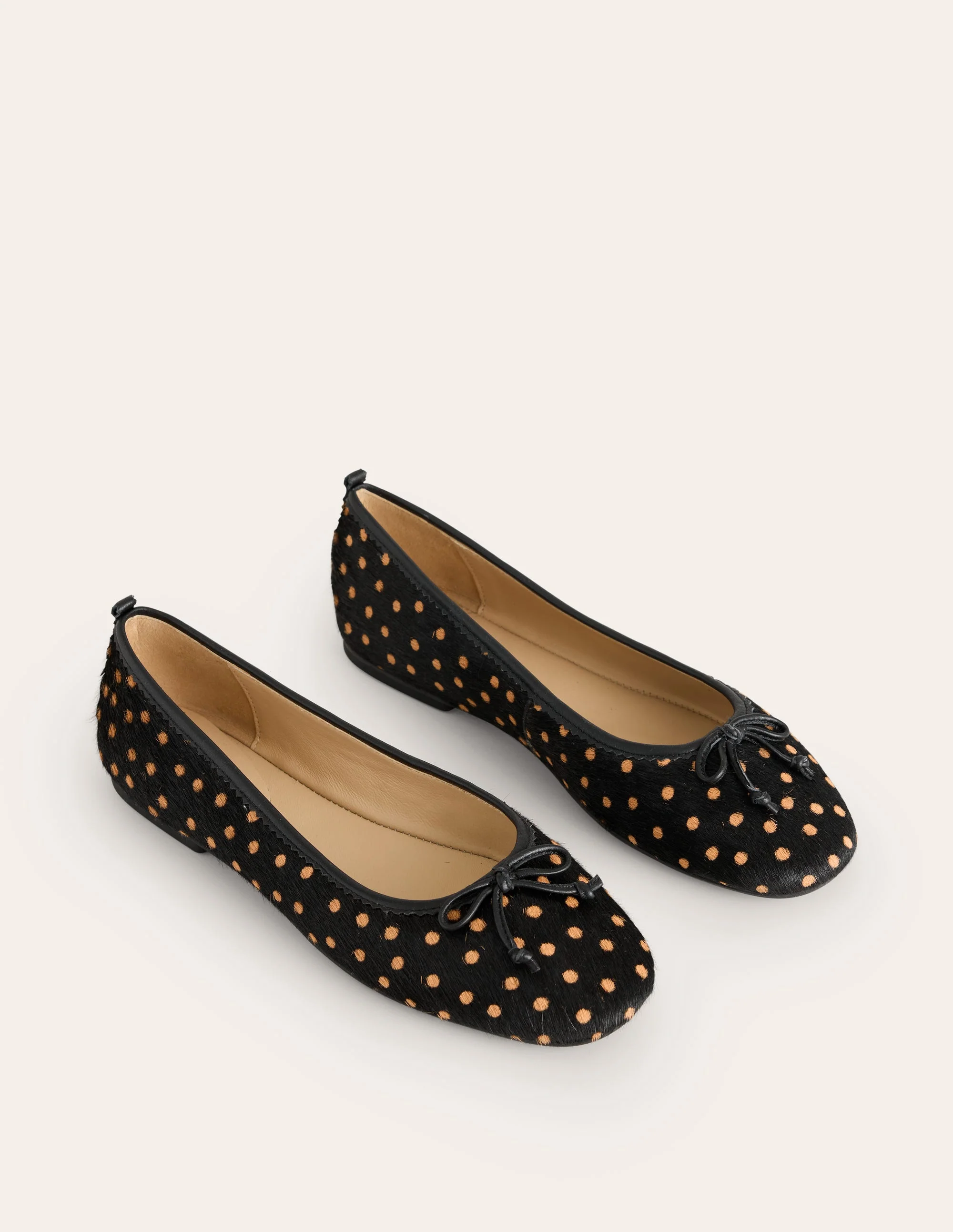 Kitty Ballerinas mit flexibler Sohle-Punkte Schwarz und Camel - Image 3