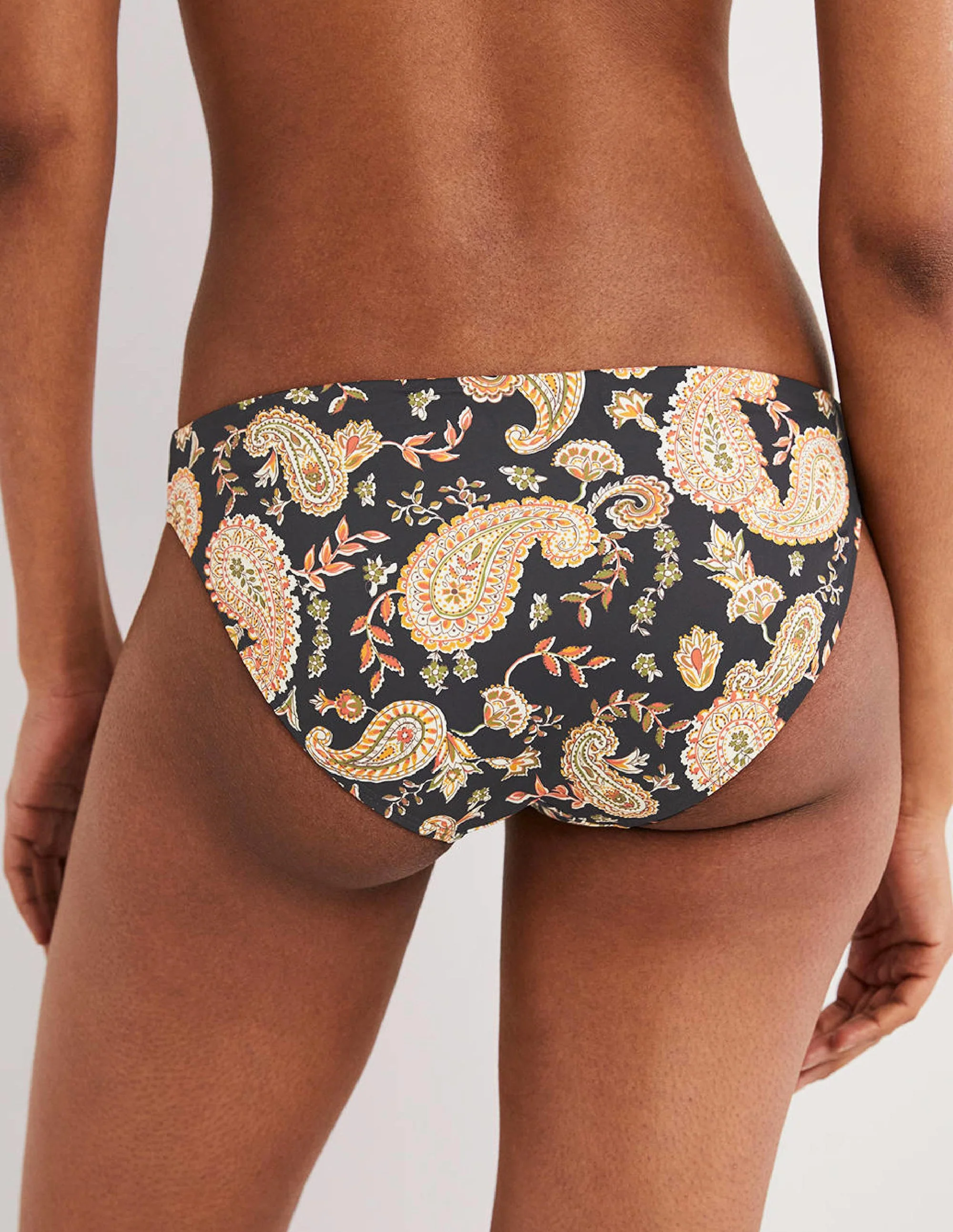 Klassische Bikinihose-Blau, Elegante Blüten - Image 3