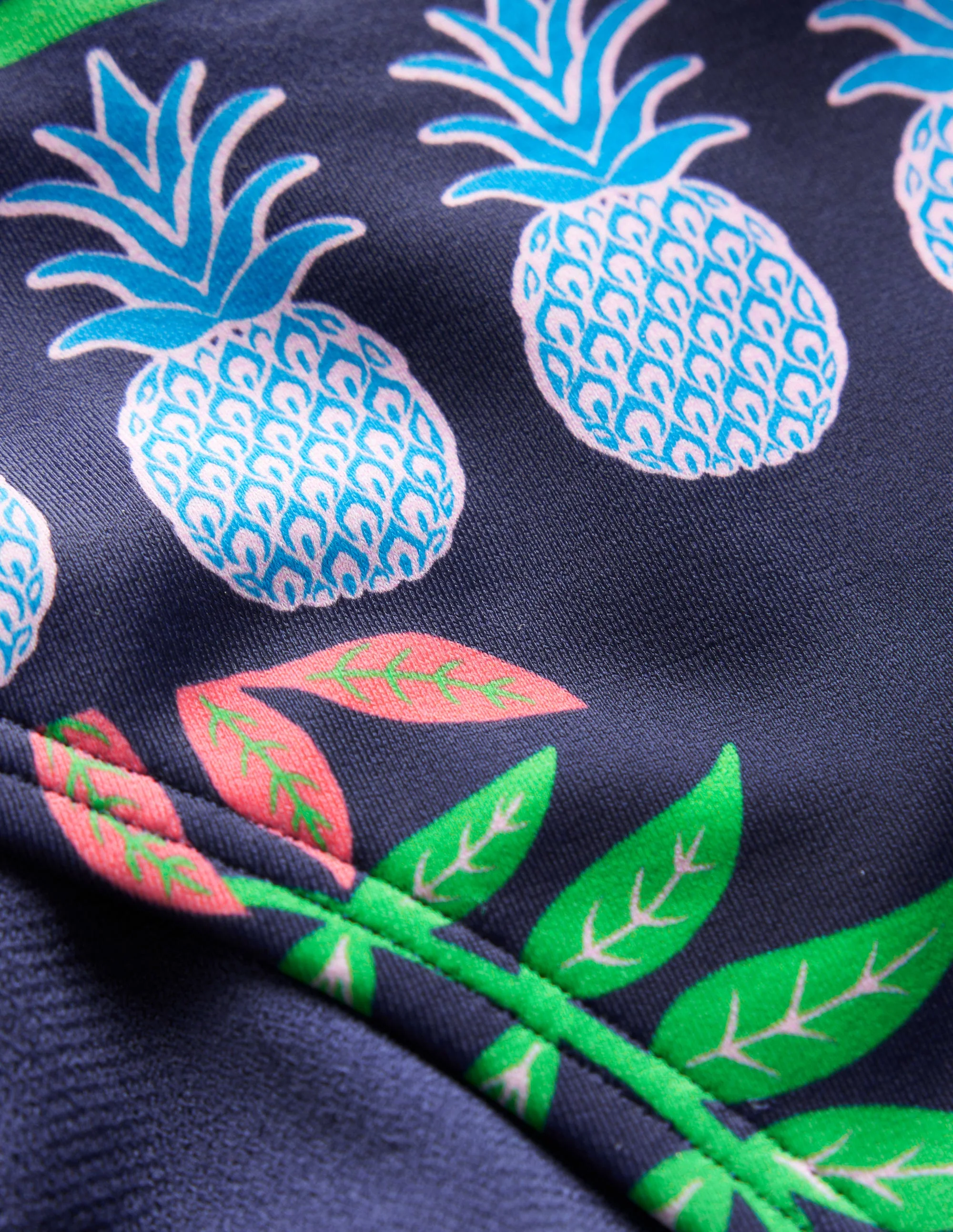 Klassische Bikinihose-Französisch-Marineblau Tropisch - Image 7