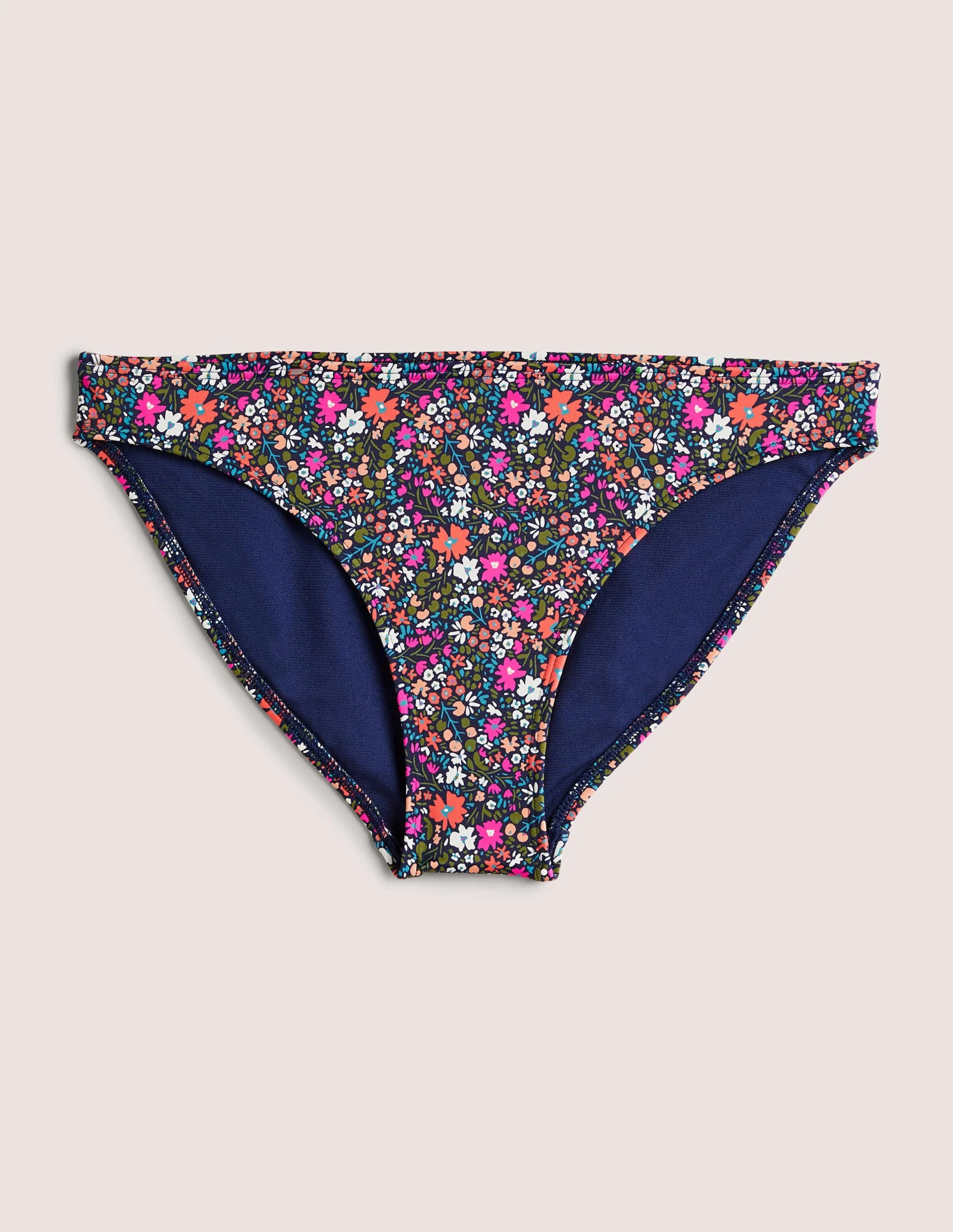 Klassische Bikinihose-Französisches Navy, Abstraktes Kleines Blumenmuster - Image 6