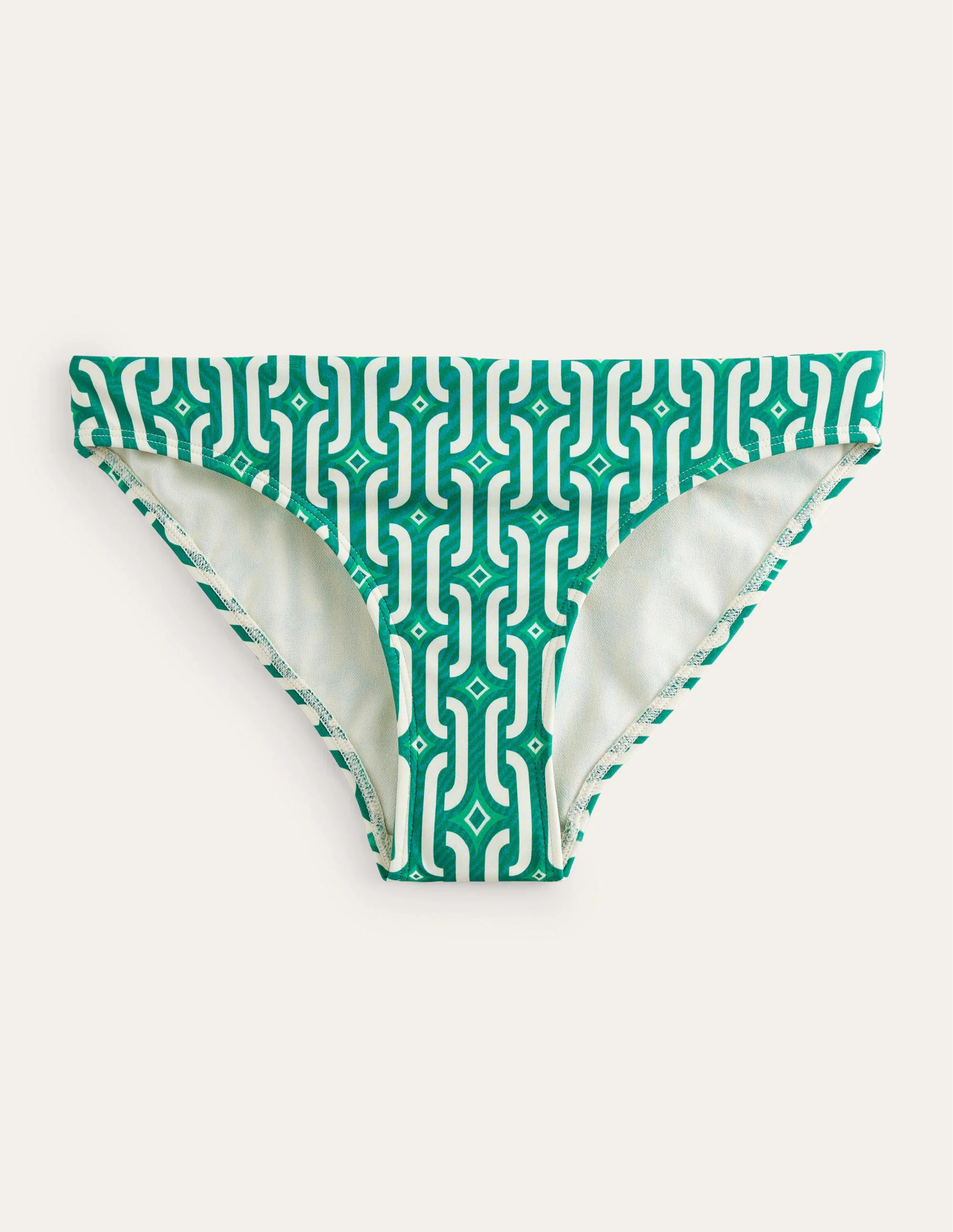 Klassische Bikinihose-Leuchtendes Smaragdgrün, Azurblau Geo - Image 6