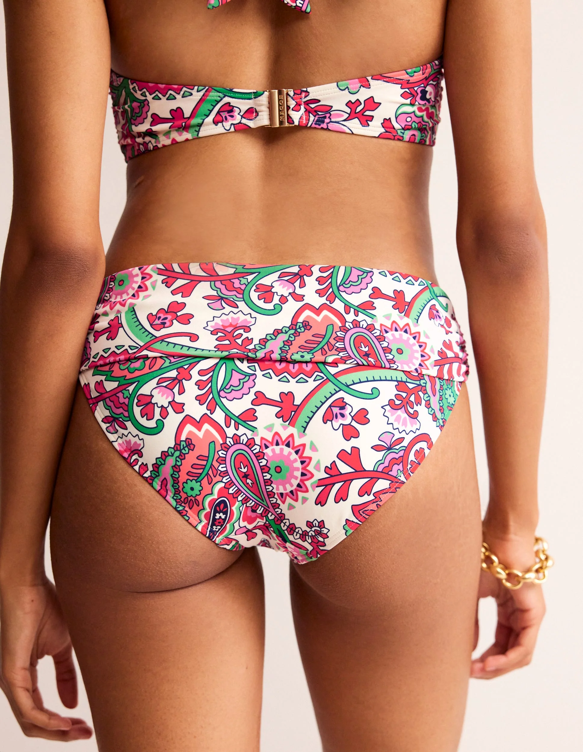 Klassische Bikinihose mit umgeschlagenem Bund-Bunt, Fantastisch - Image 3