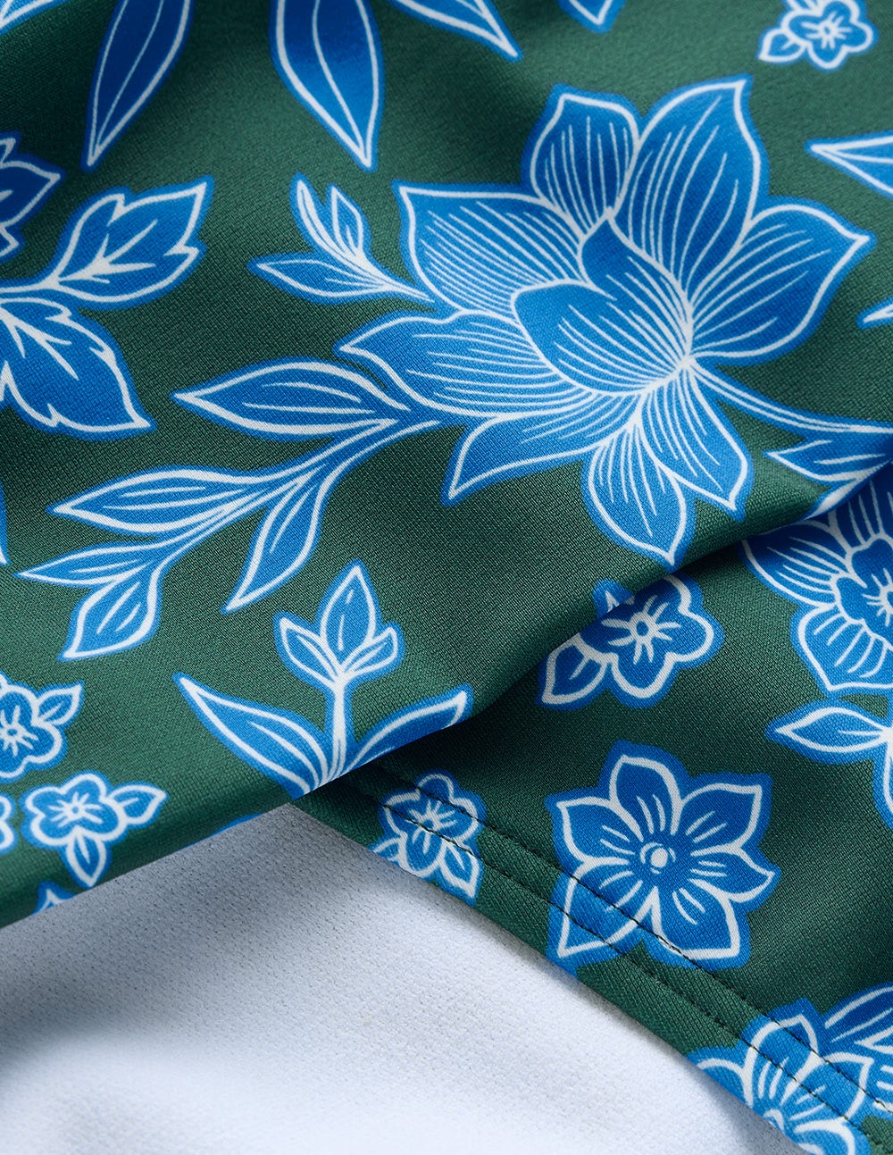 Klassische Bikinihose mit umgeschlagenem Bund-Dunkelgrün, Paradies - Image 6