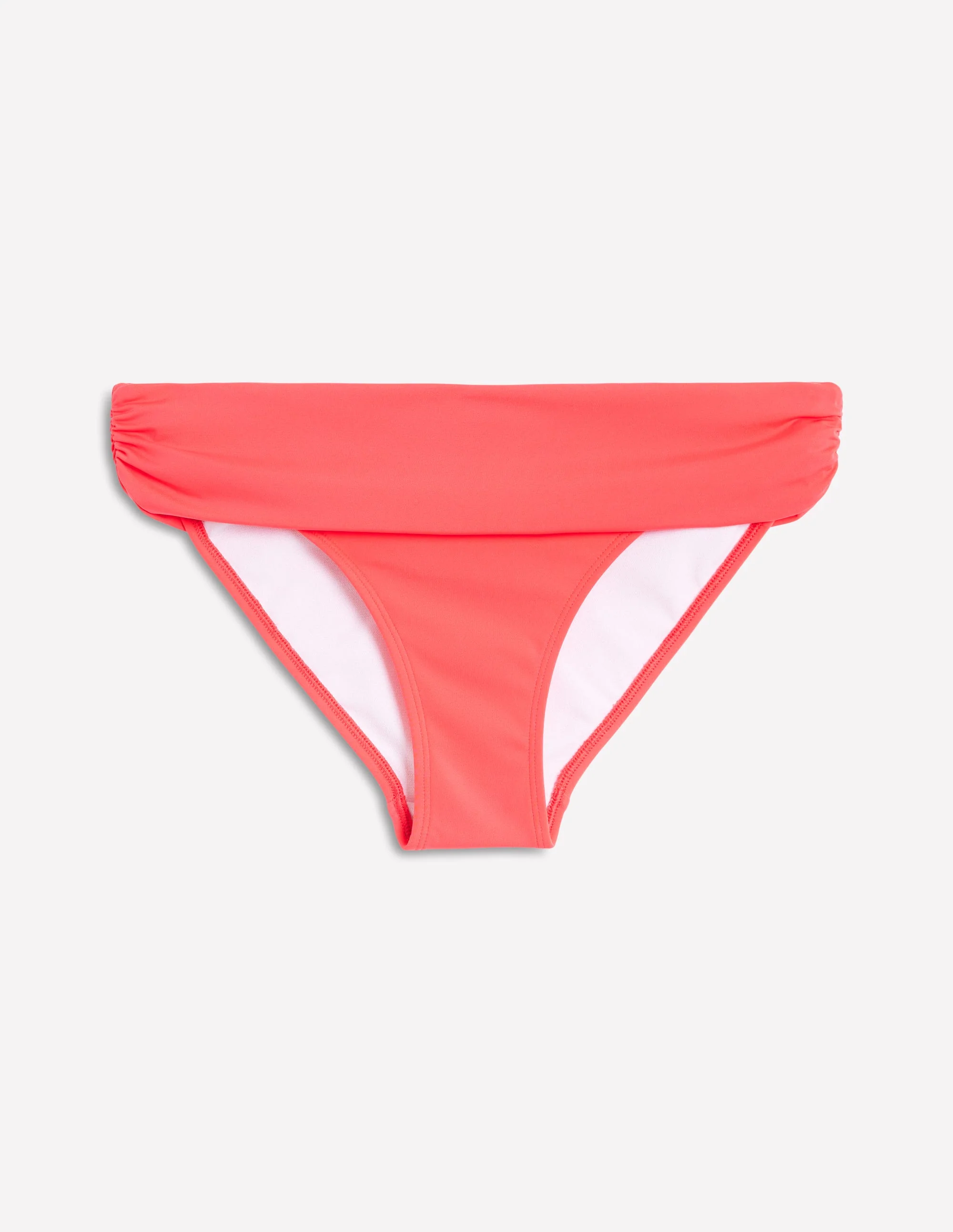 Klassische Bikinihose mit umgeschlagenem Bund-Intensives Korallenrot - Image 5