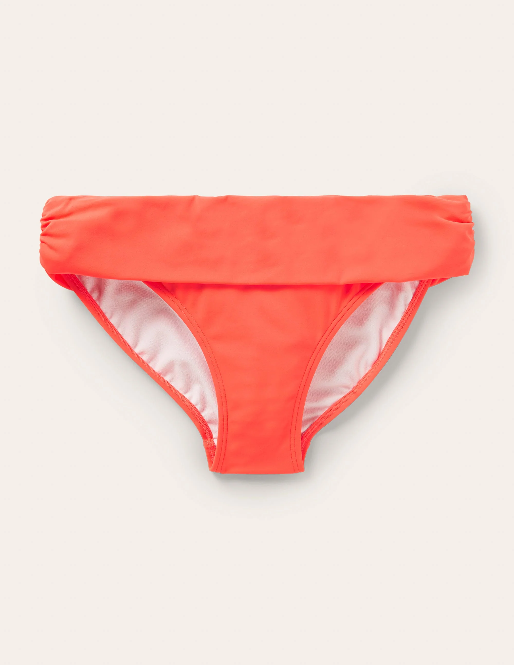 Klassische Bikinihose mit umgeschlagenem Bund-Korallenrot - Image 6