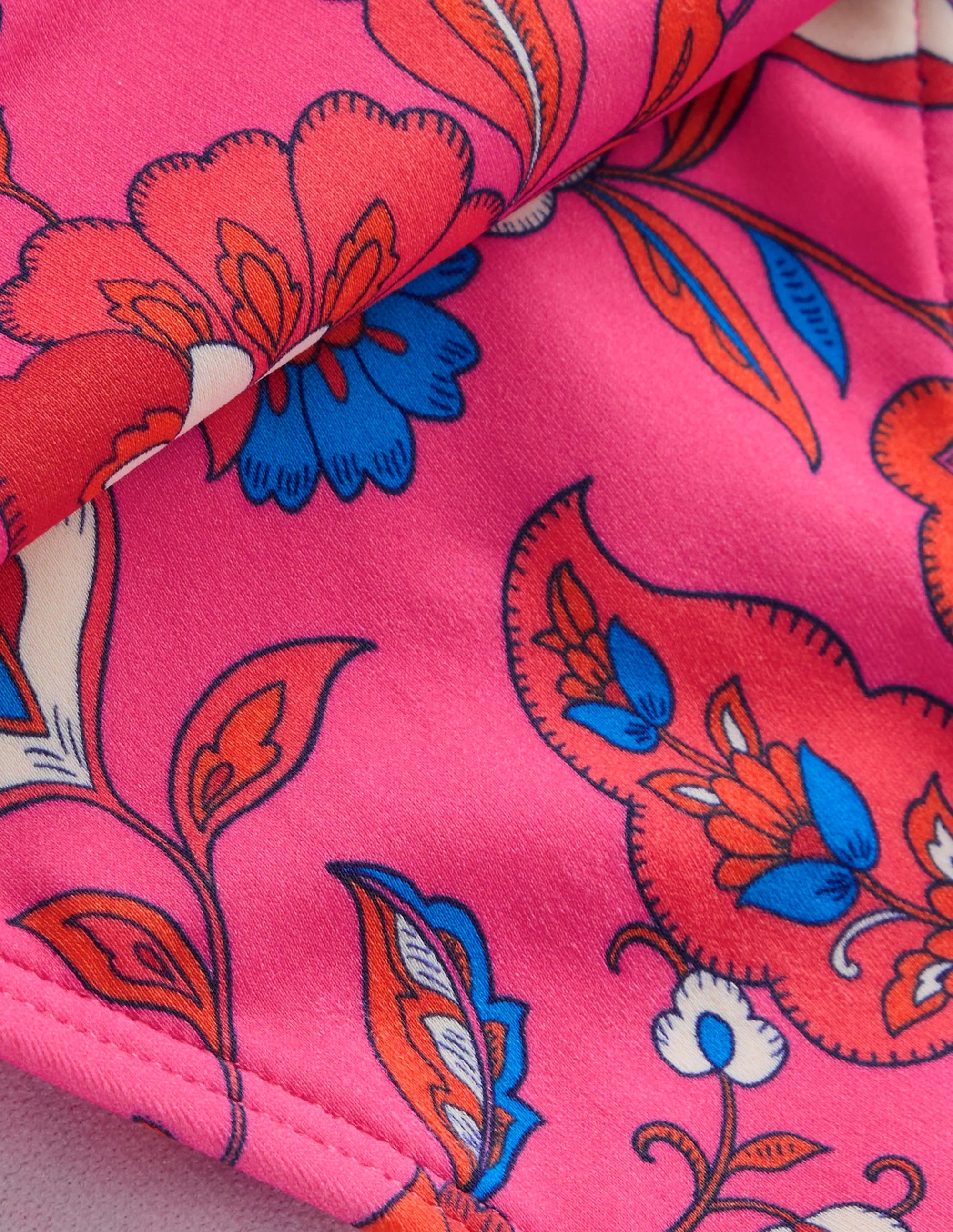 Klassische Bikinihose mit umgeschlagenem Bund-Rosa, Botanisch Welle - Image 7