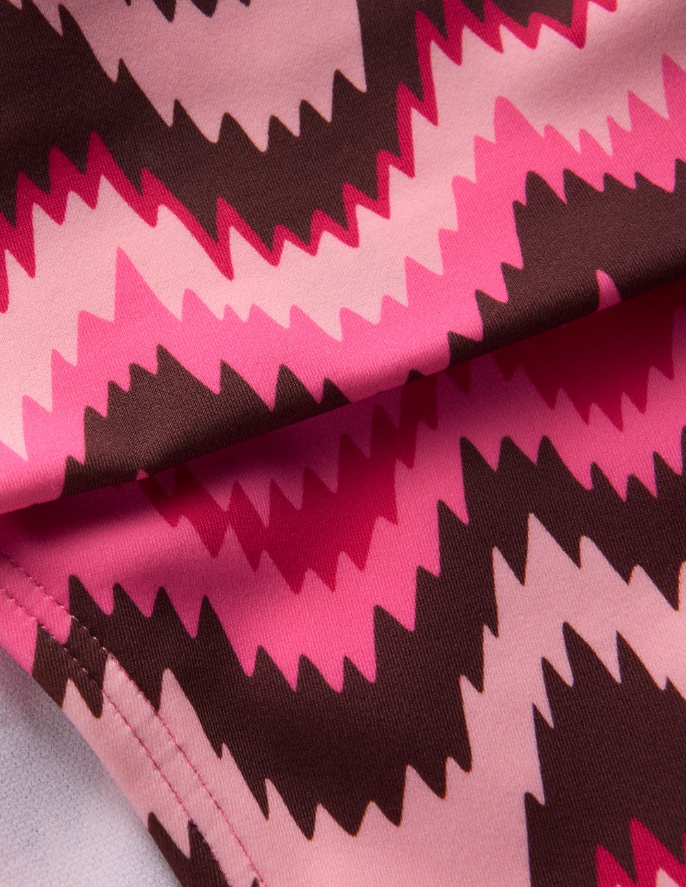 Klassische Bikinihose mit umgeschlagenem Bund-Rosa, Zickzack-Welle - Image 8