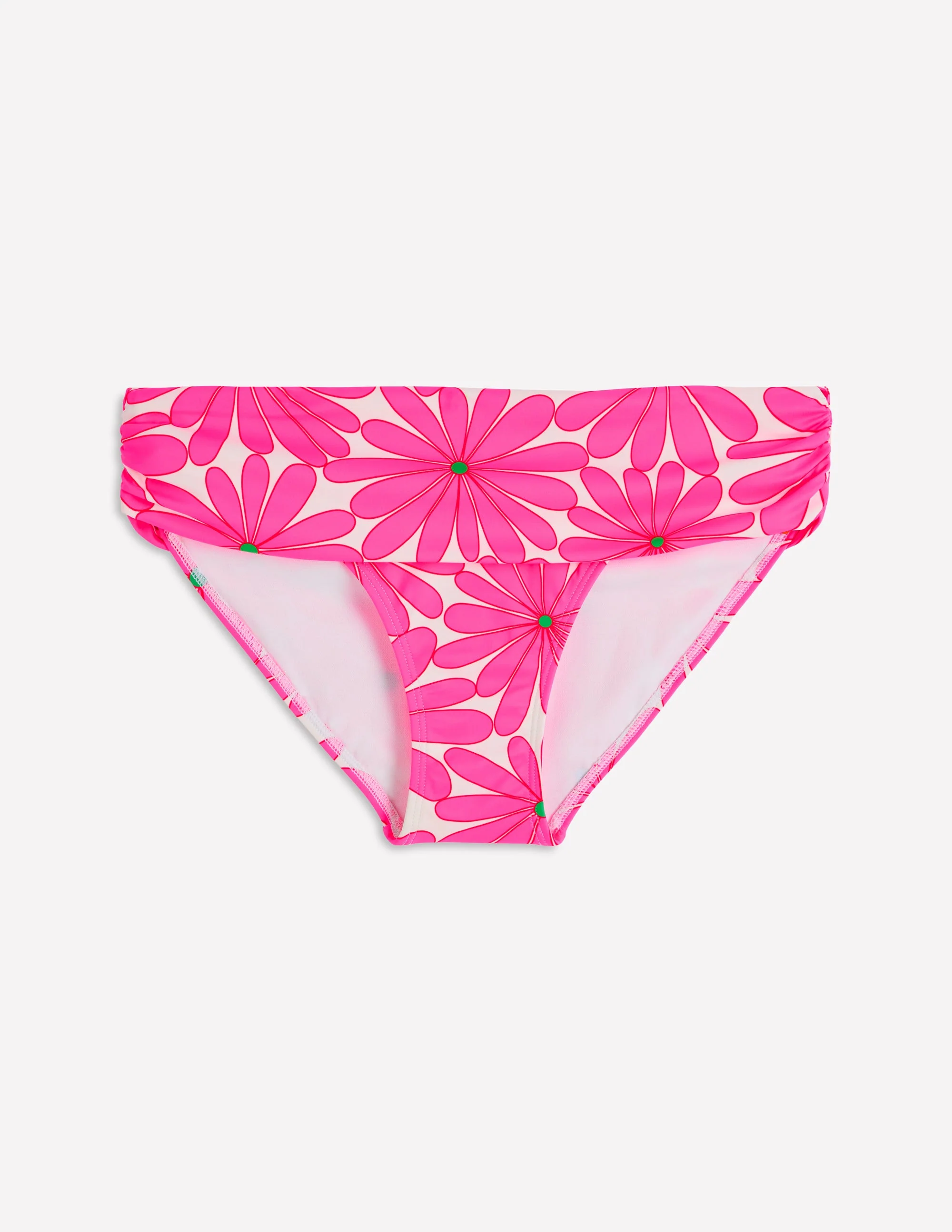 Klassische Bikinihose mit umgeschlagenem Bund-Sangria Sonnenuntergang, Gänseblümchenblüte - Image 6