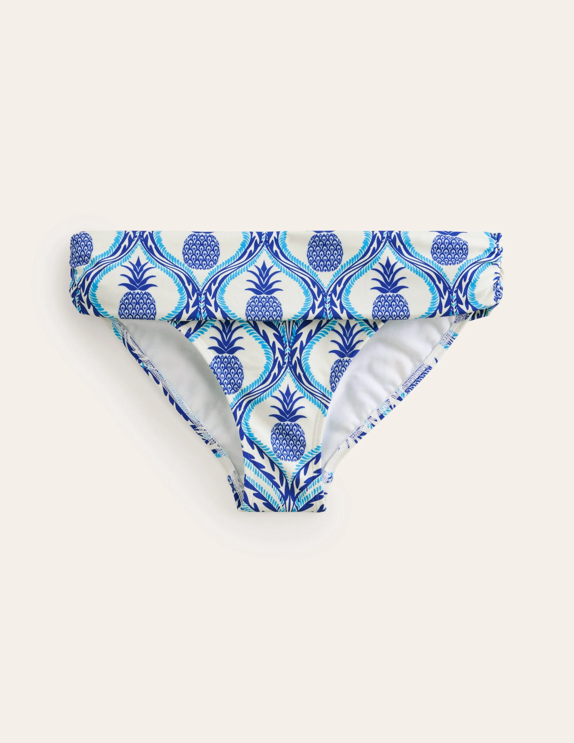 Klassische Bikinihose mit umgeschlagenem Bund-Surf The Web, Ananas Welle - Image 5