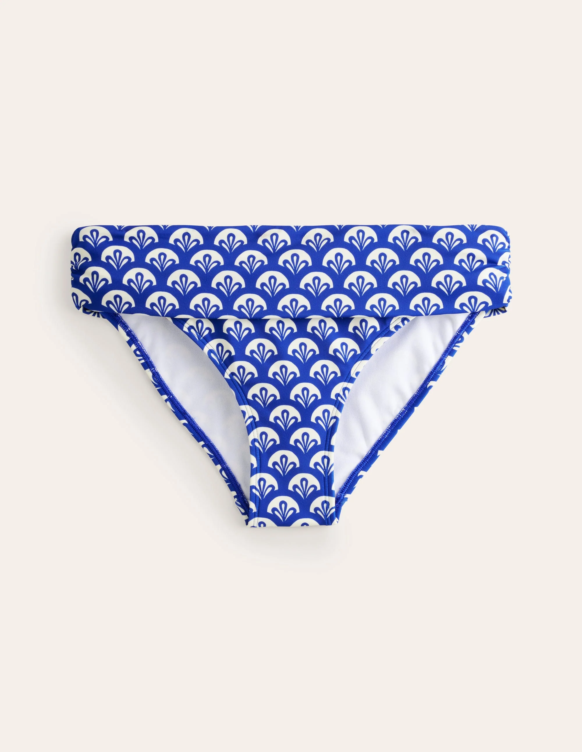 Klassische Bikinihose mit umgeschlagenem Bund-Surf The Web, Laub Geo - Image 5