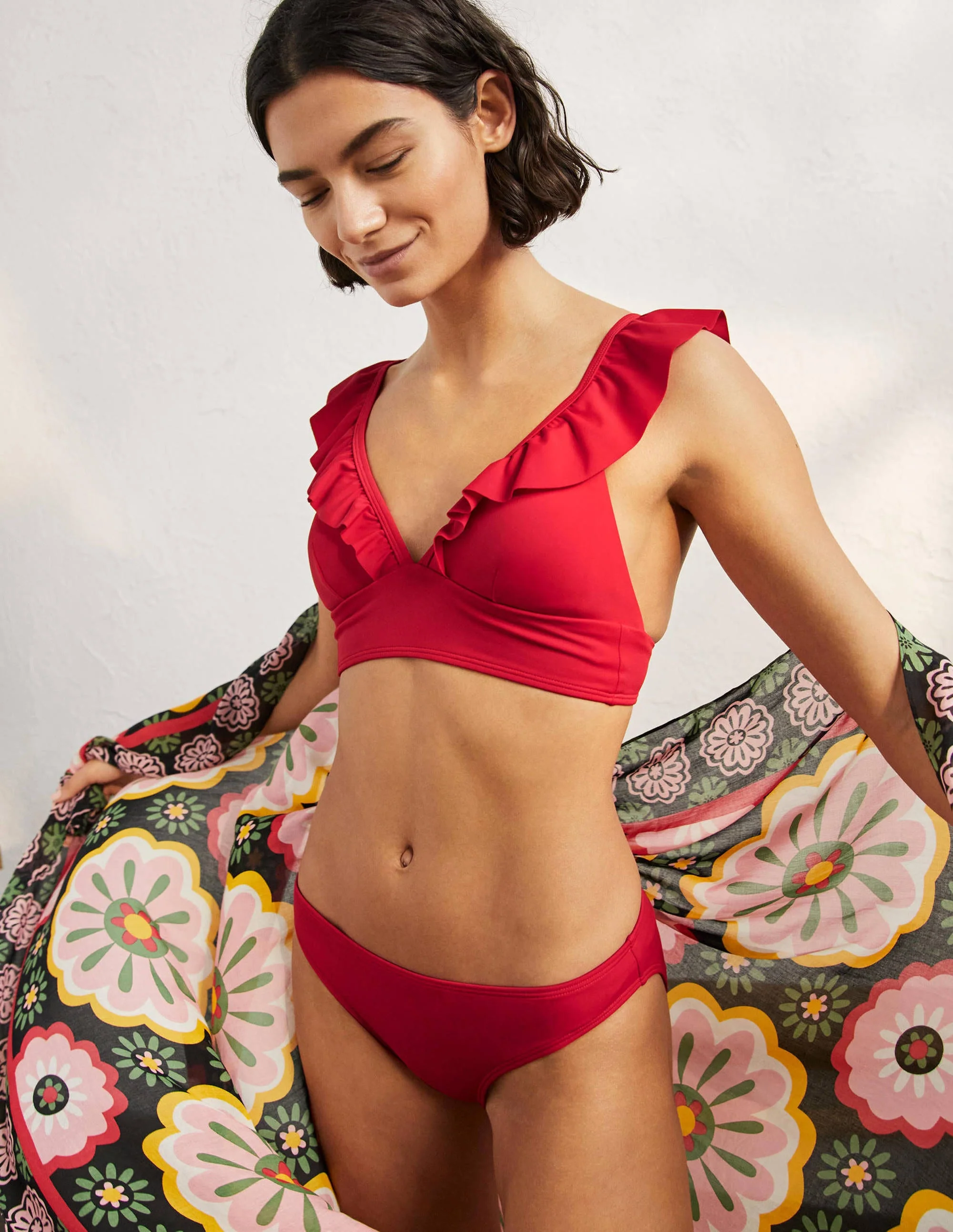 Klassische Bikinihose-Rot