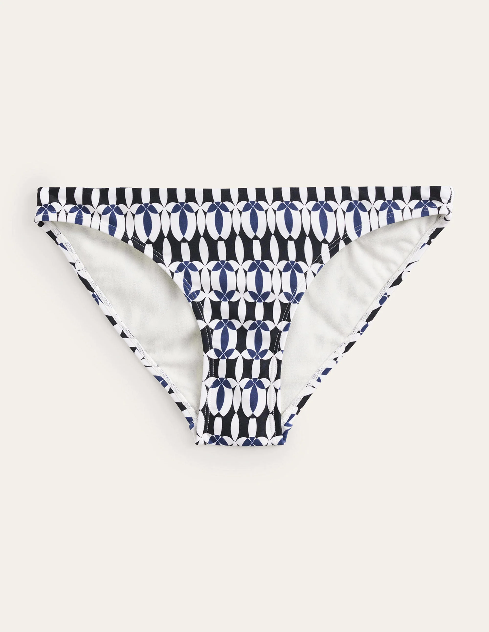 Klassische Bikinihose-Schwarz, Weiß Geo - Image 5