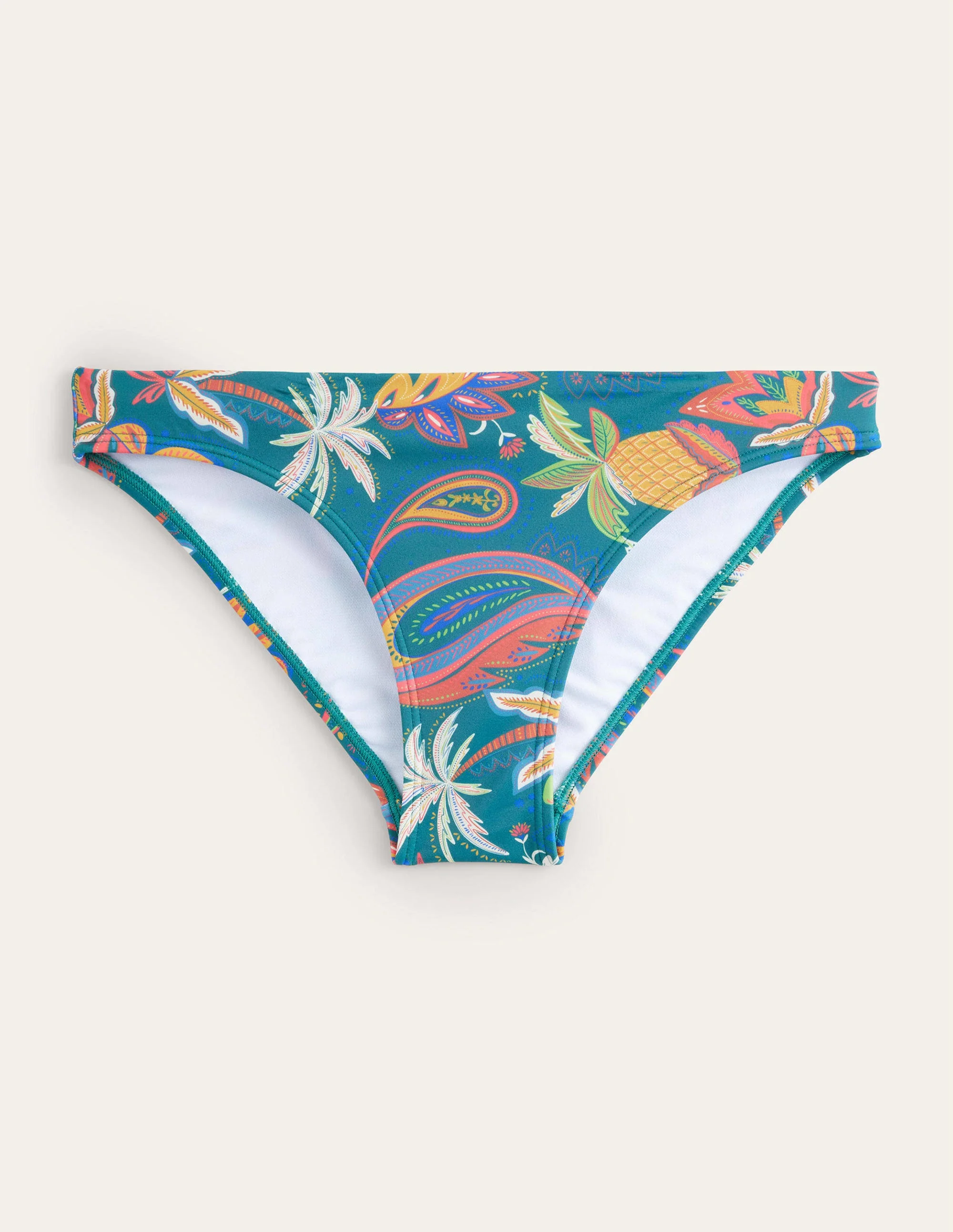 Klassische Bikinihose-Smaragdgrün, Paradies-Paisleymuster - Image 5