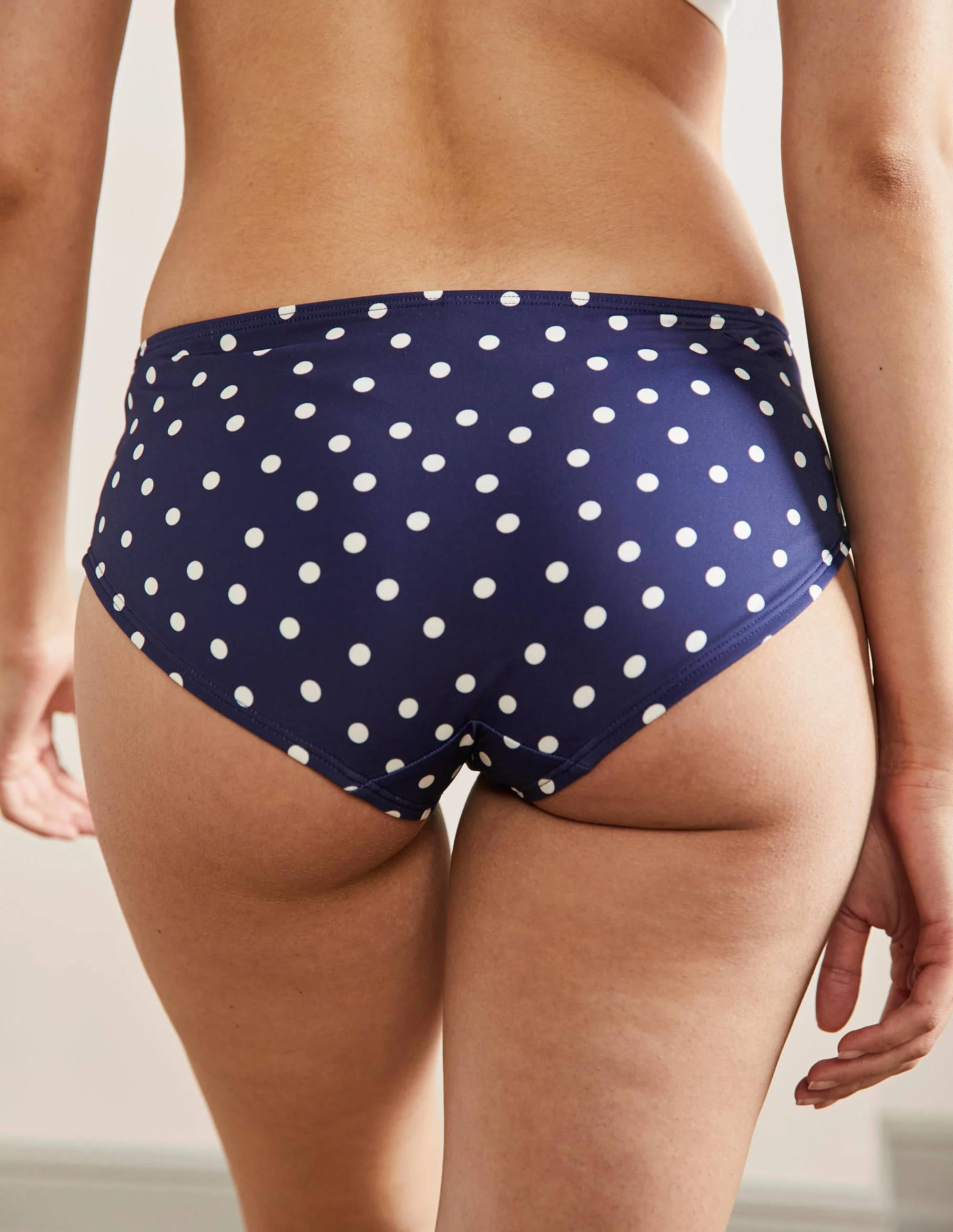 Klassische Bikinishorts-Französisches Navy, Pünktchen - Image 3