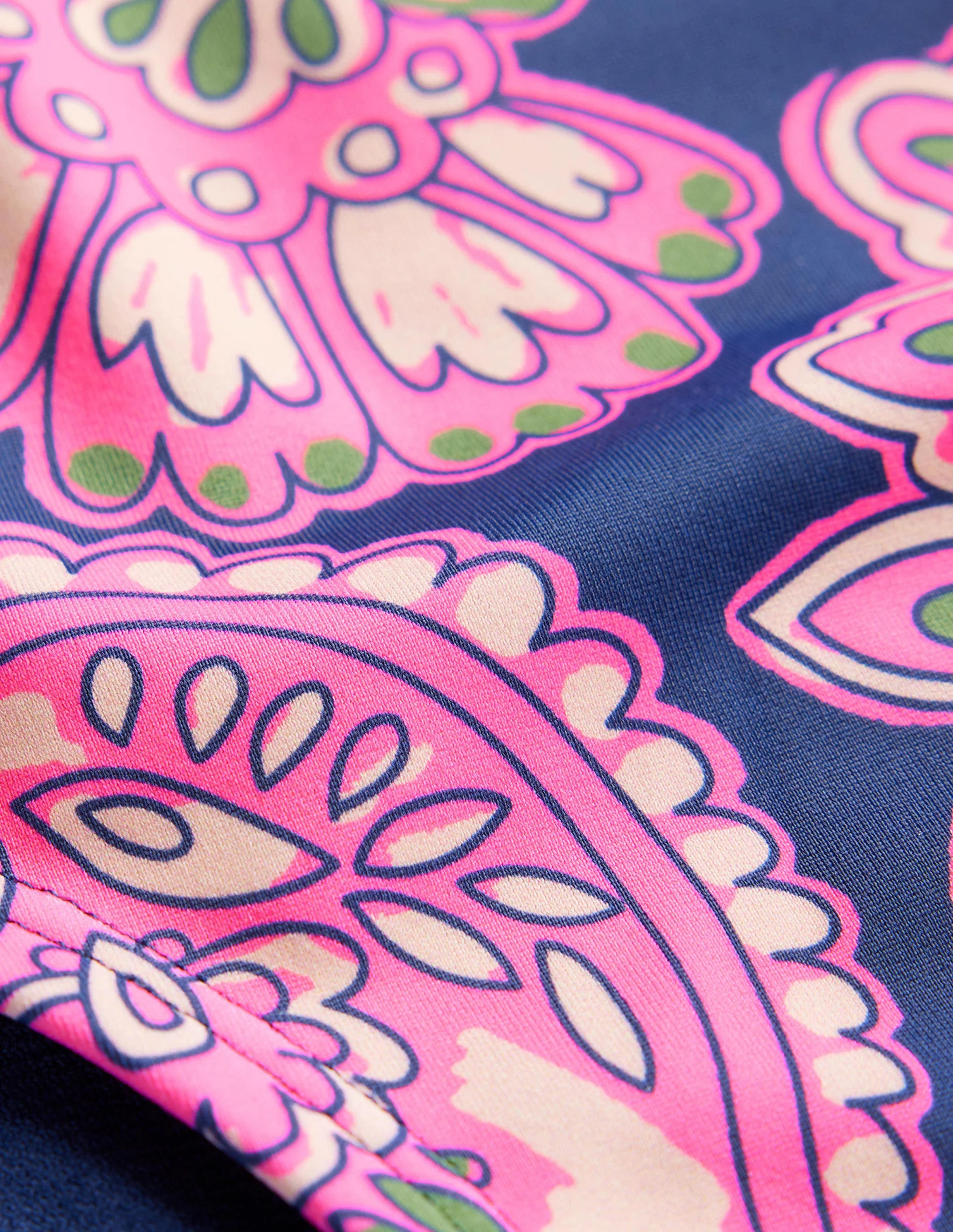 Klassische Bikinishorts-Marineblau, Paisleymuster - Image 6