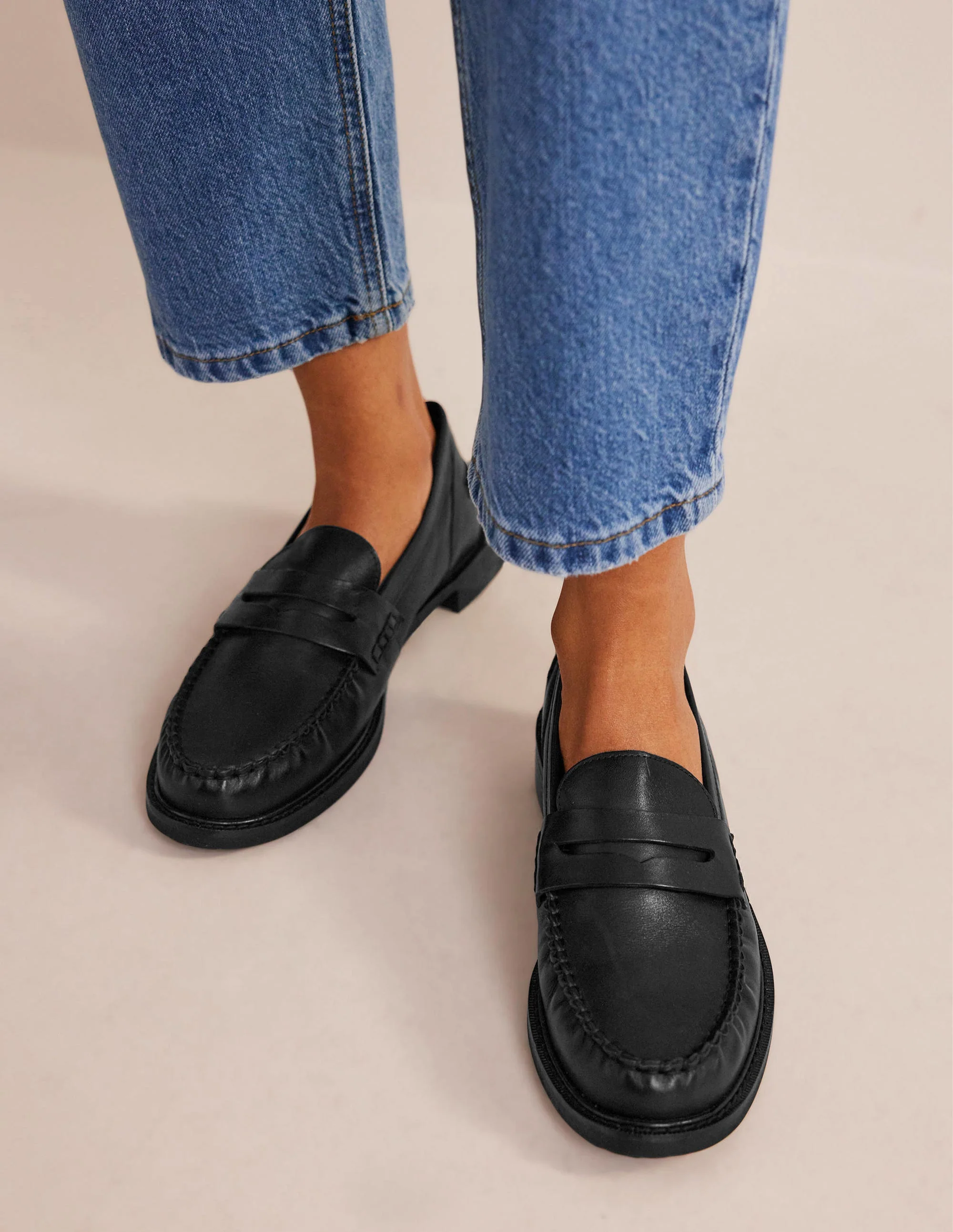 Klassische Mokassin-Loafer-Schwarz