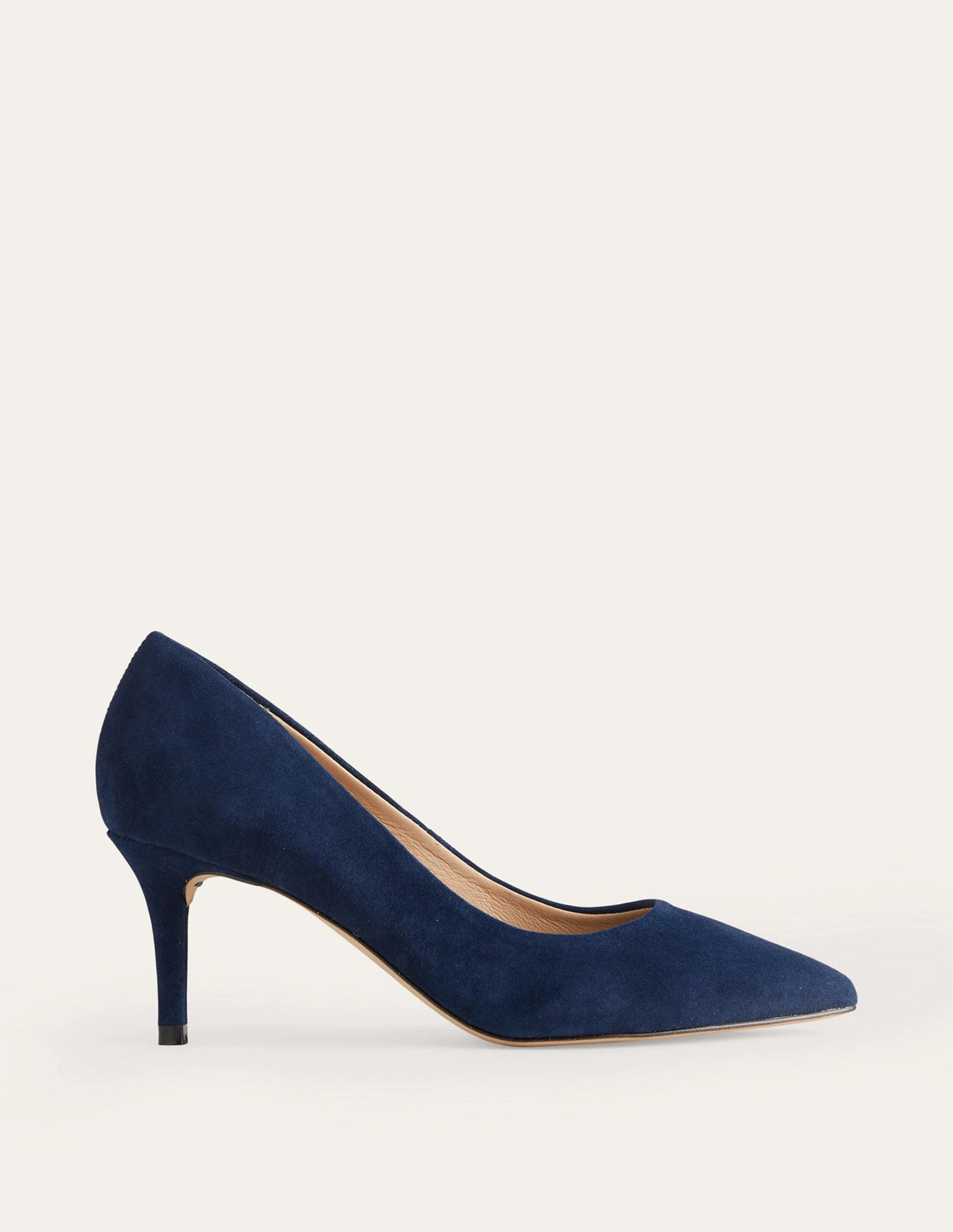 Klassische Pumps aus Veloursleder-Marineblau