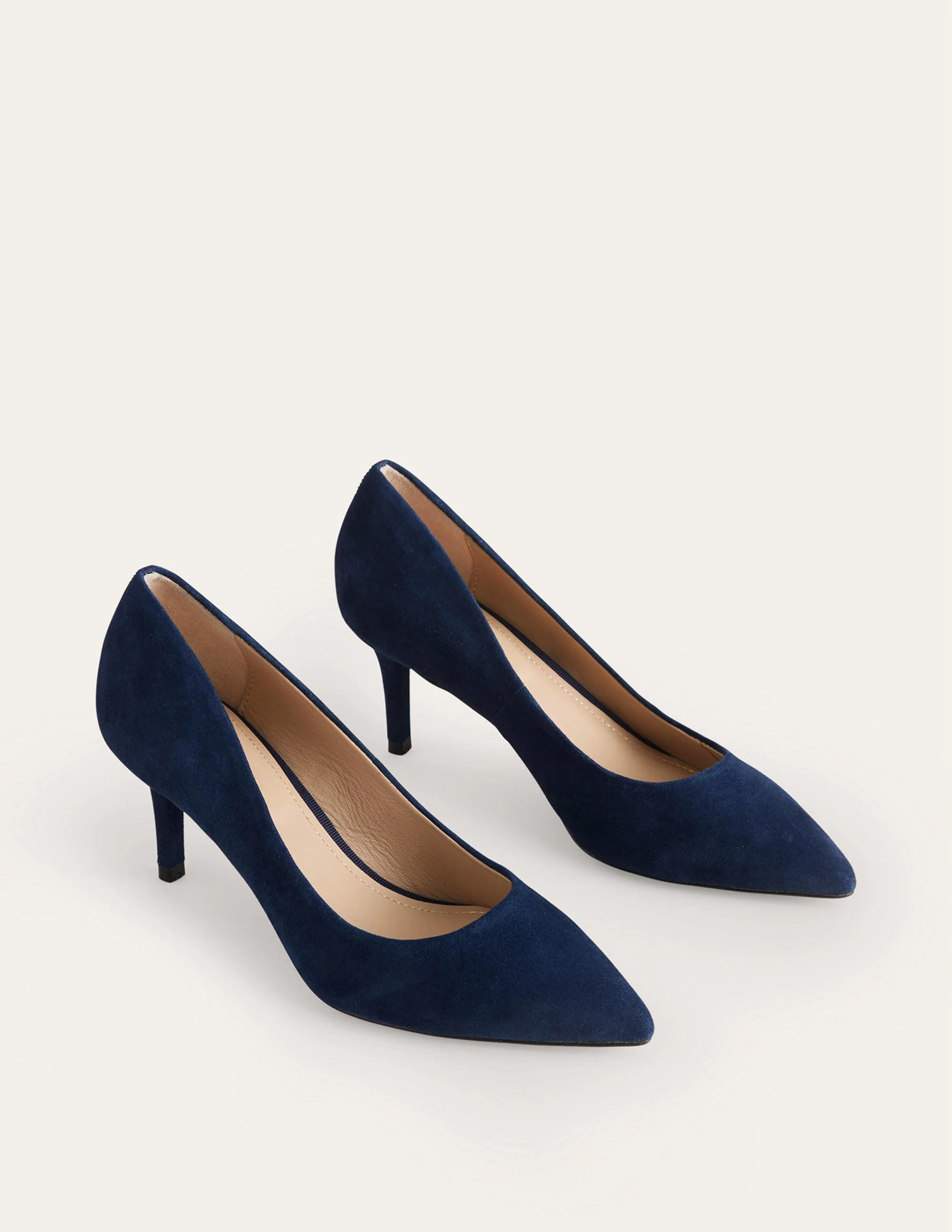 Klassische Pumps aus Veloursleder-Marineblau - Image 2