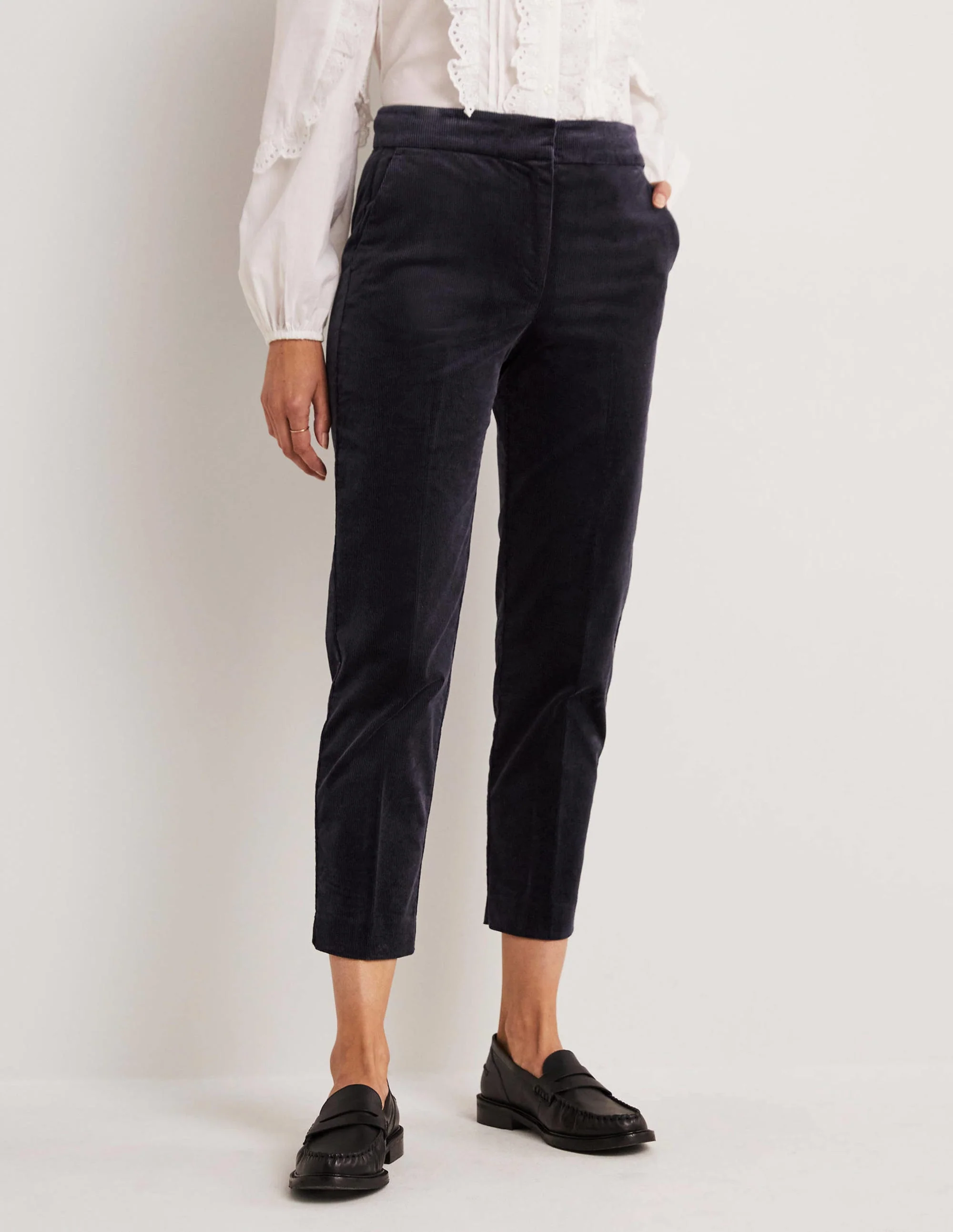 Klassische schmal zulaufende Hose-Marineblau - Image 4