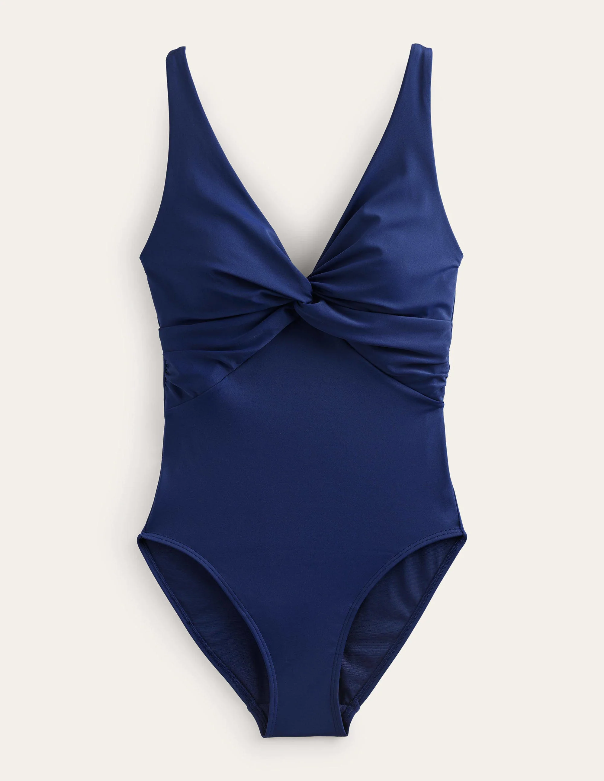 Klassischer Badeanzug mit Twistdetail-Französisches Marineblau - Image 5