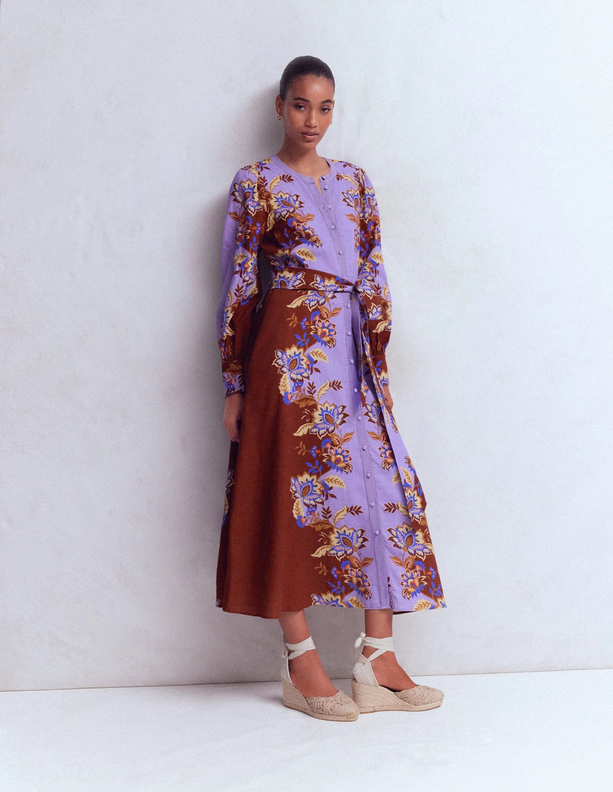 Kleid für besondere Anlässe mit Blousonärmeln-Bunt Superblüten