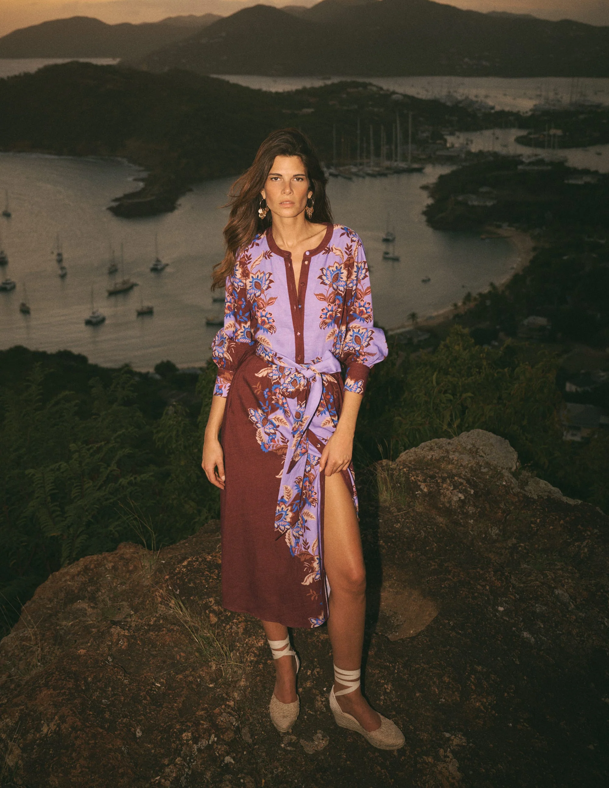 Kleid für besondere Anlässe mit Blousonärmeln-Bunt Superblüten - Image 5