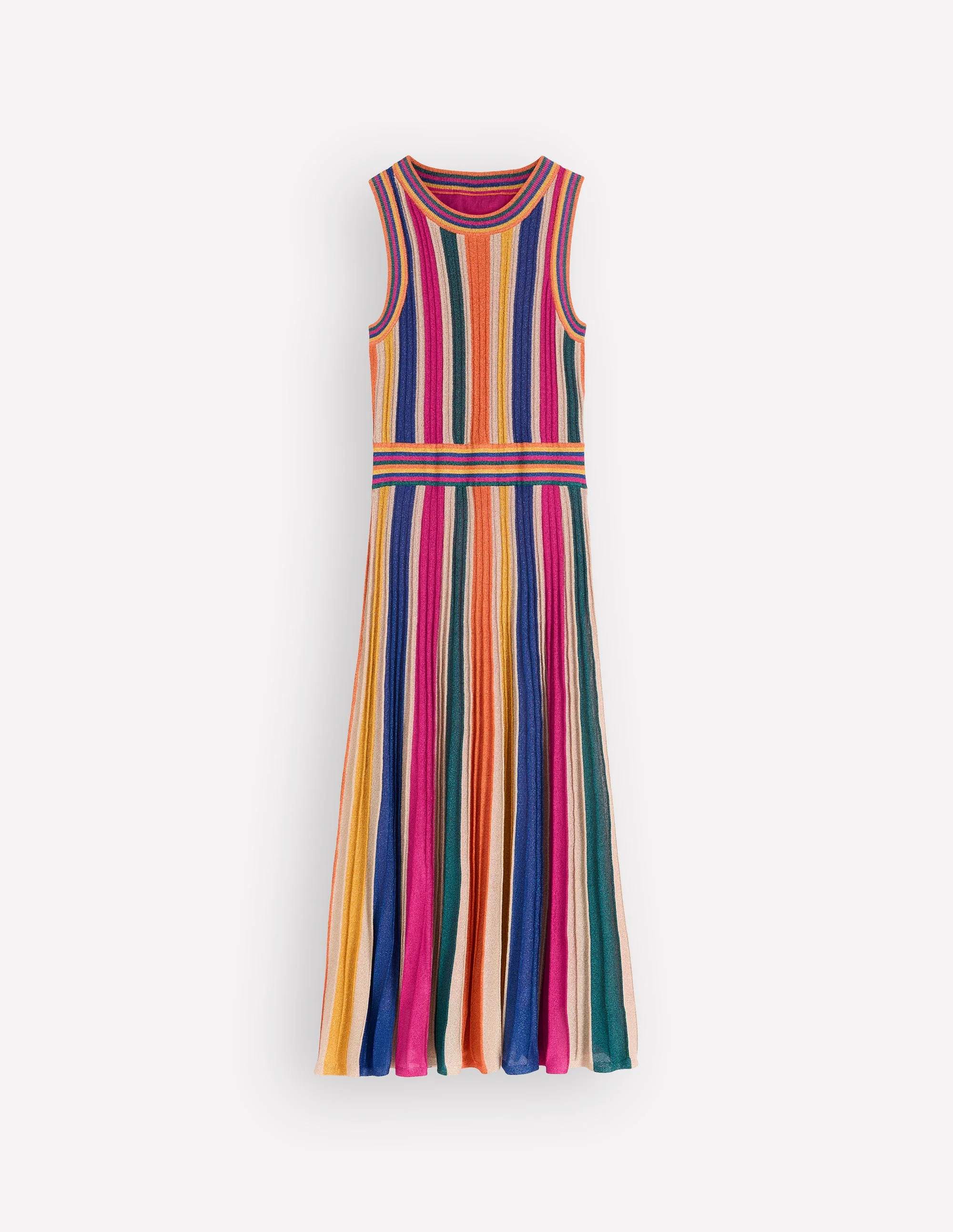 Kleid mit bunten Metallic-Streifen-Metallic-Bunt Streifen - Image 6