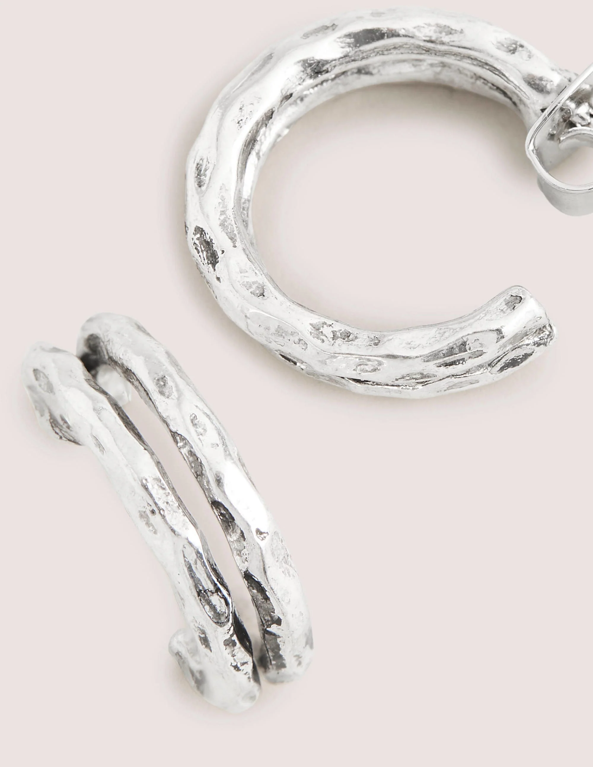 Kleine Doppel-Creolen-Silber - Image 3