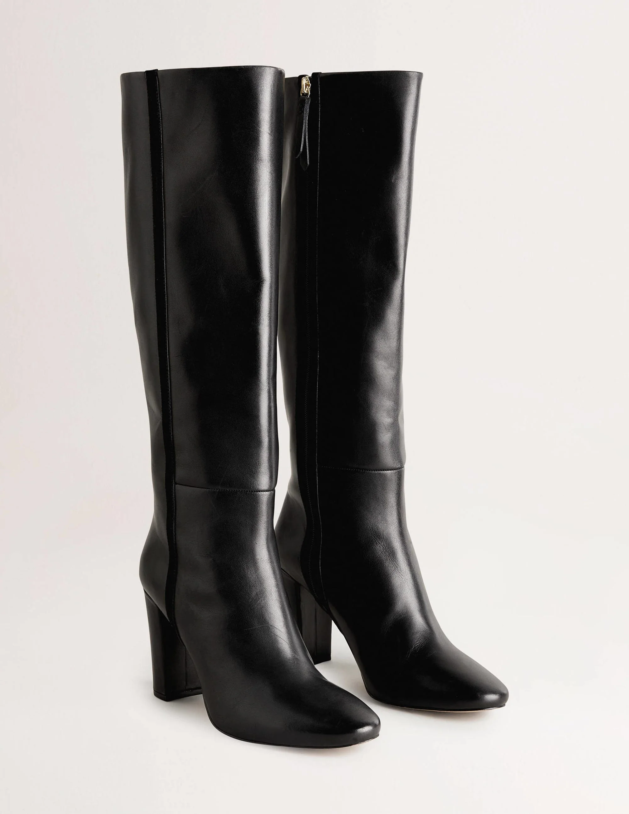 Kniehohe Lederstiefel-Schwarz - Image 2